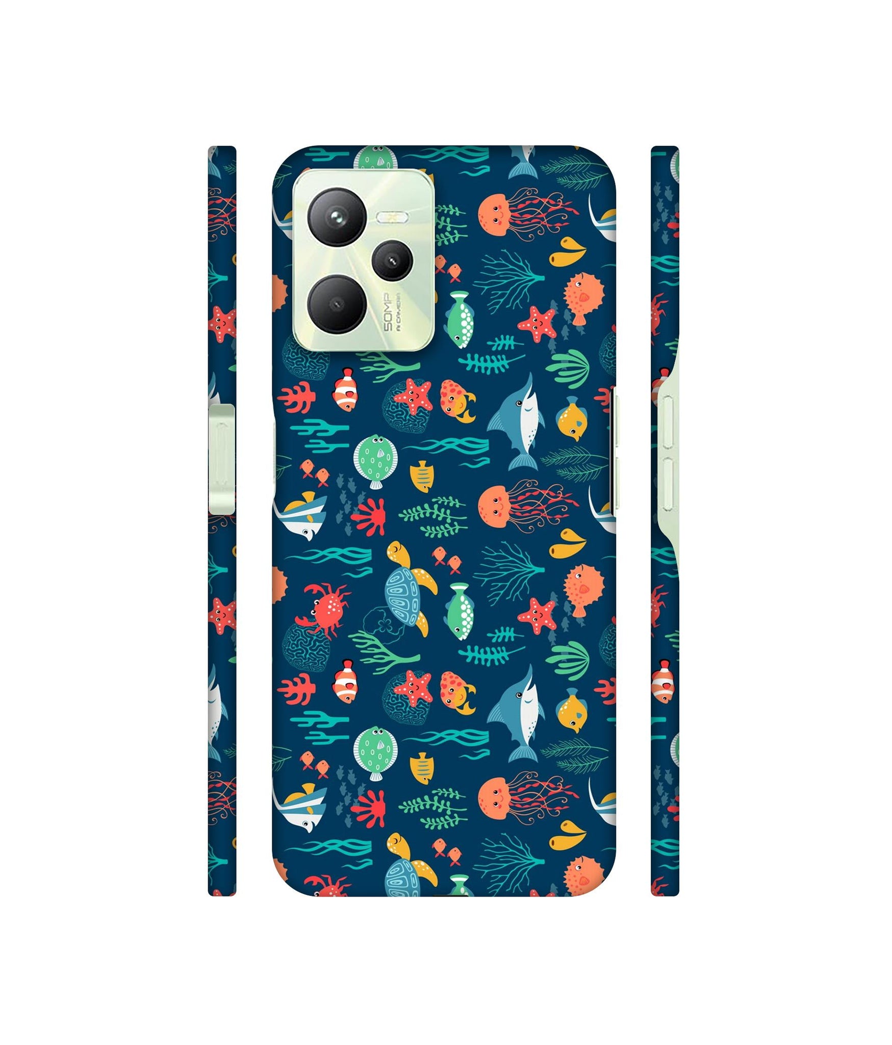 Aquarium Texture Designer Hard Back Cover for Realme C35 4G