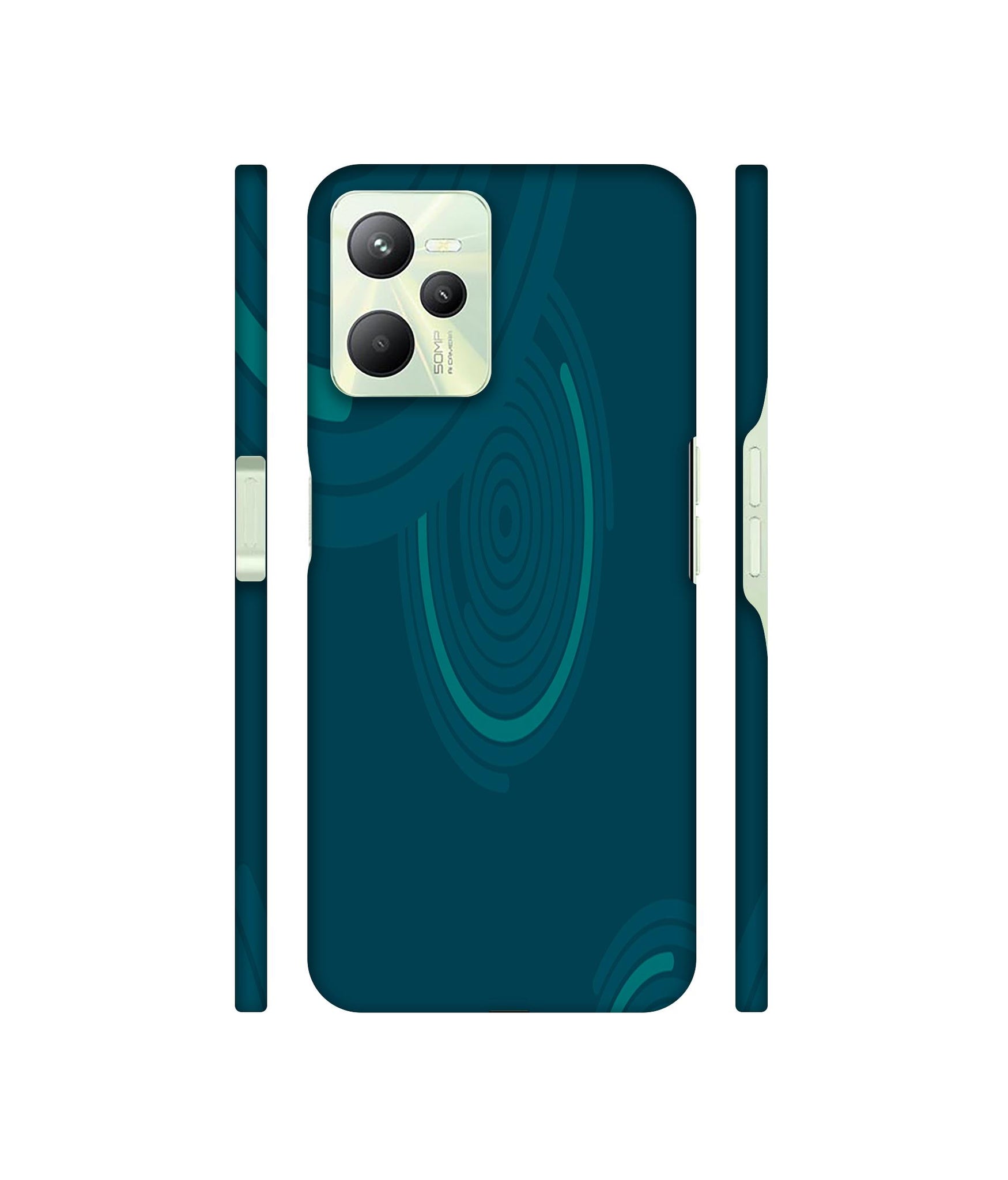 Round Texture Designer Hard Back Cover for Realme C35 4G