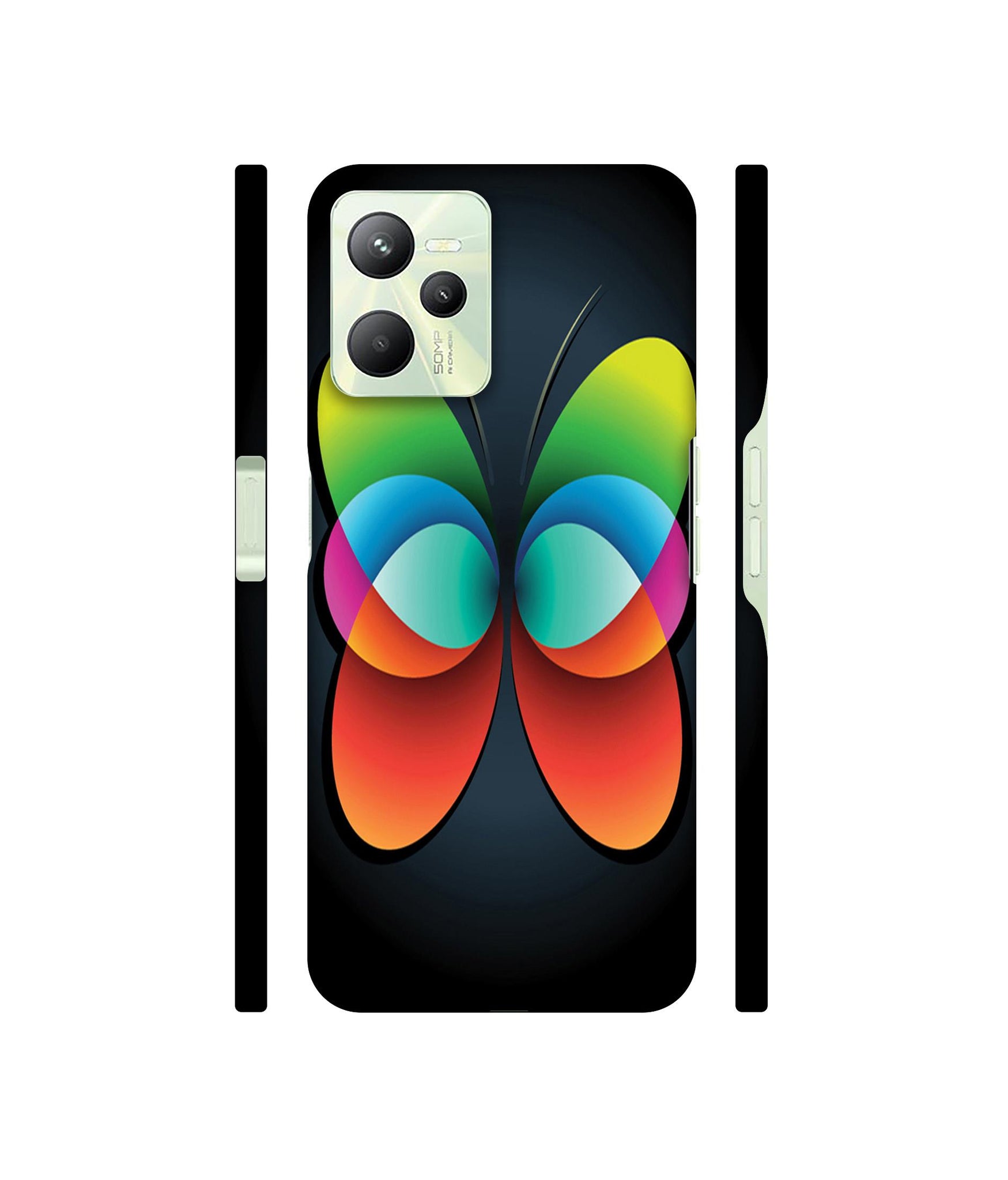 Colourfull Butterfly Designer Hard Back Cover for Realme C35 4G