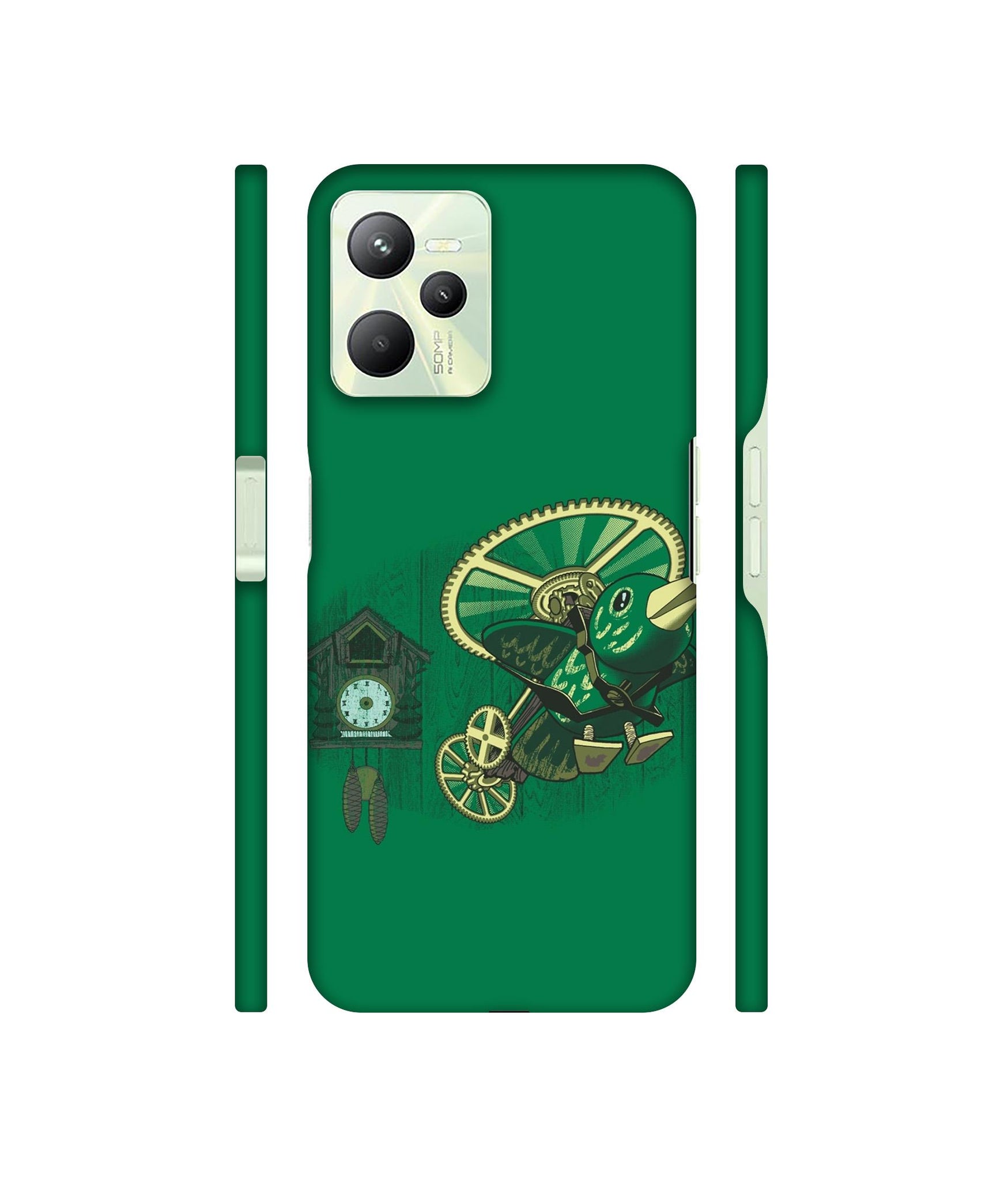 Clock Bird Designer Hard Back Cover for Realme C35 4G