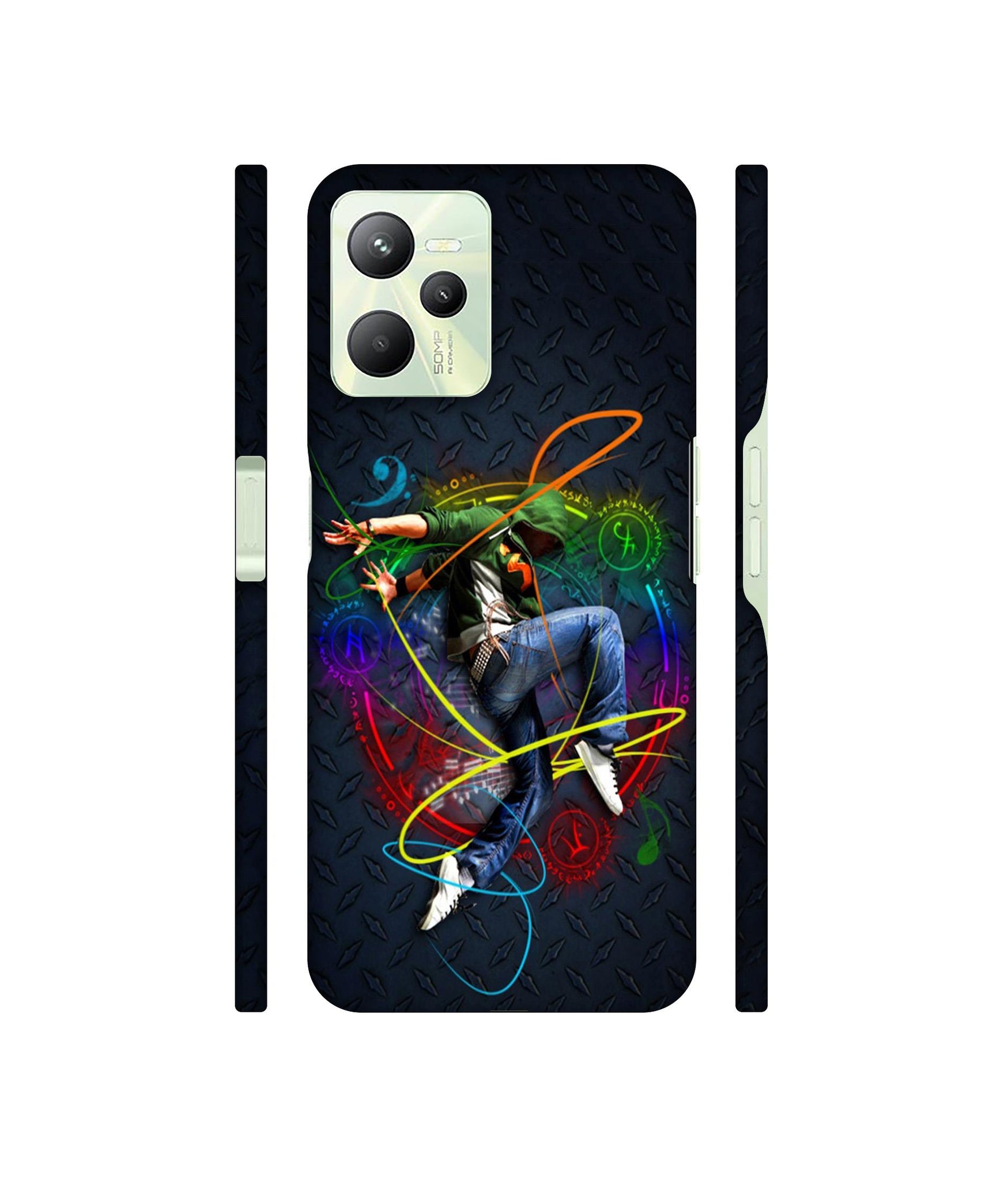 Boy With Music Designer Hard Back Cover for Realme C35 4G