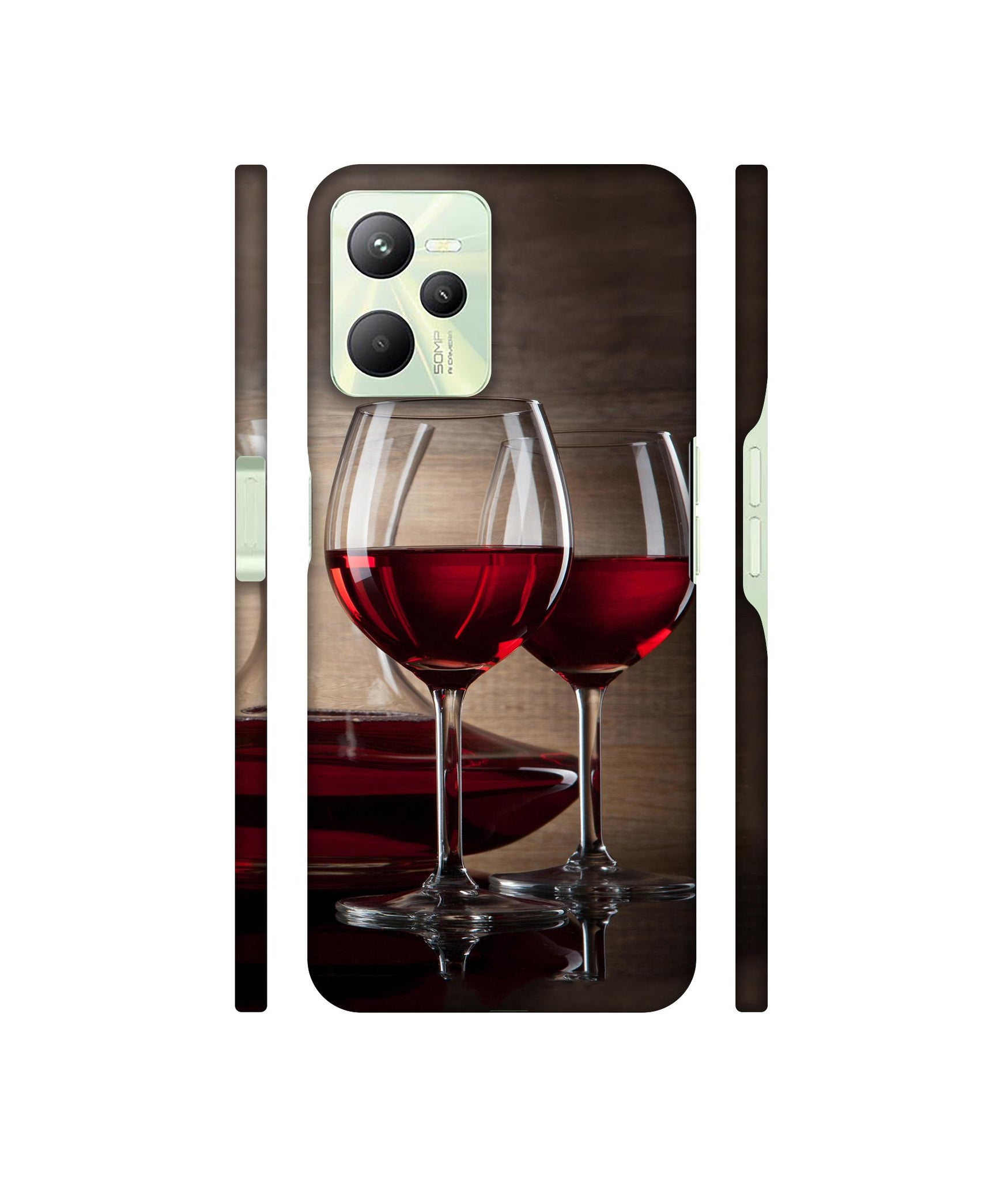 Wine Glass Designer Hard Back Cover for Realme C35 4G