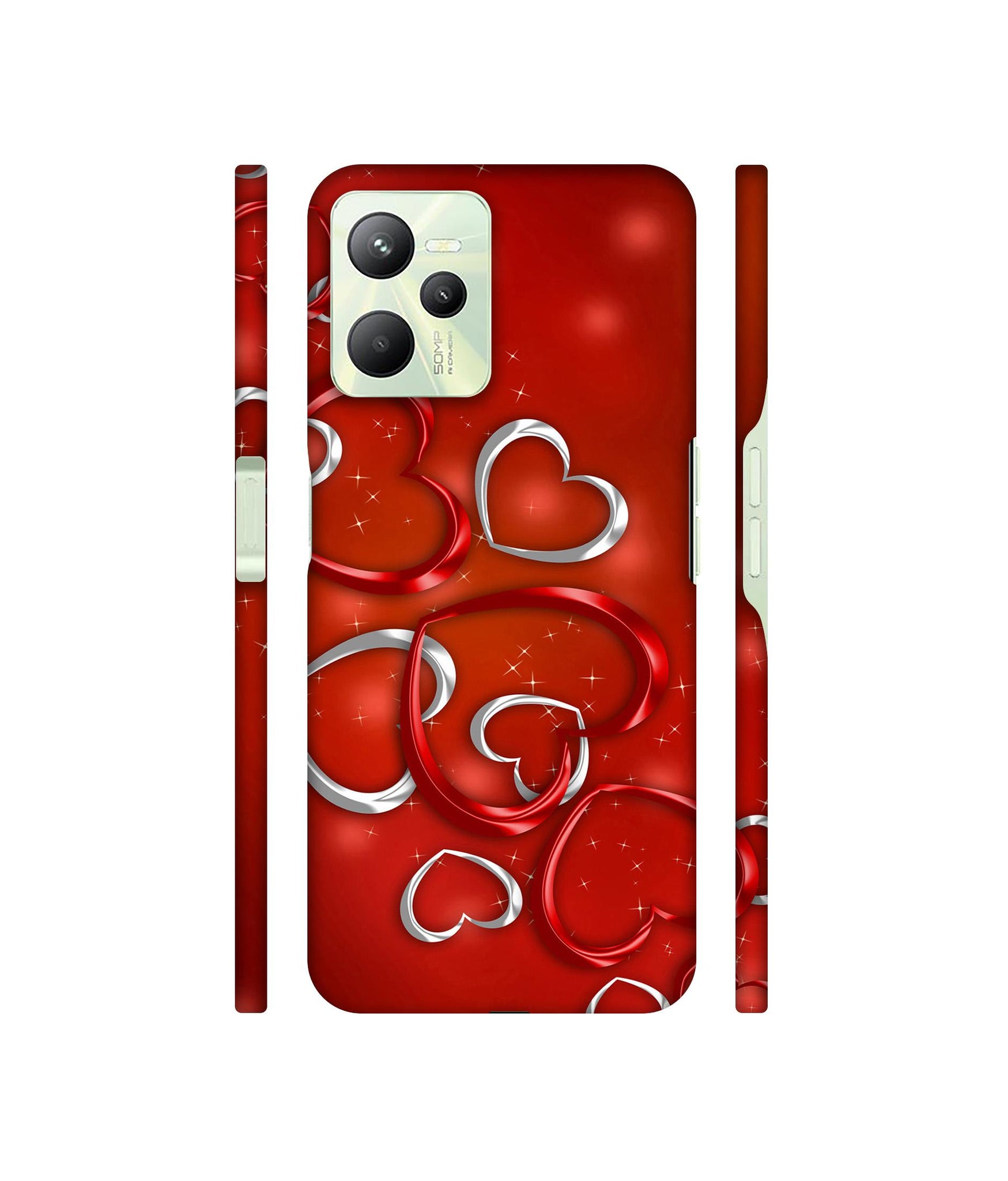 Hearts Designer Hard Back Cover for Realme C35 4G
