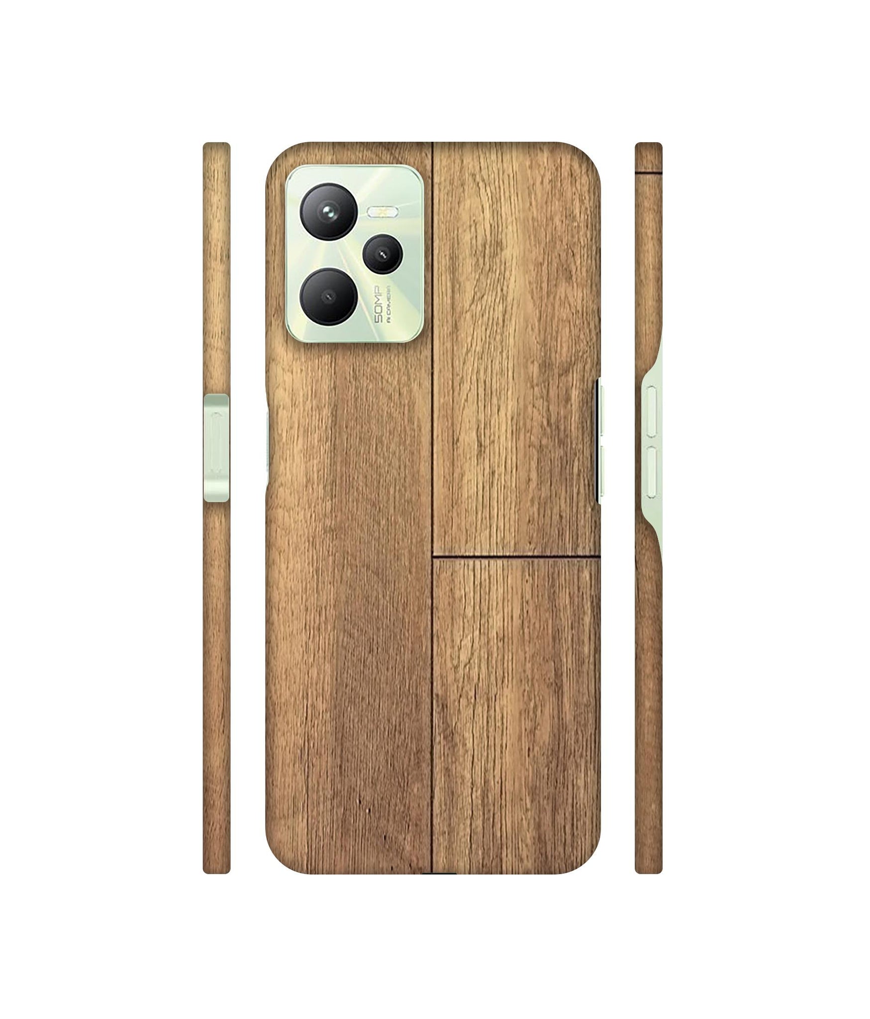 Wood Stretcher Designer Hard Back Cover for Realme C35 4G