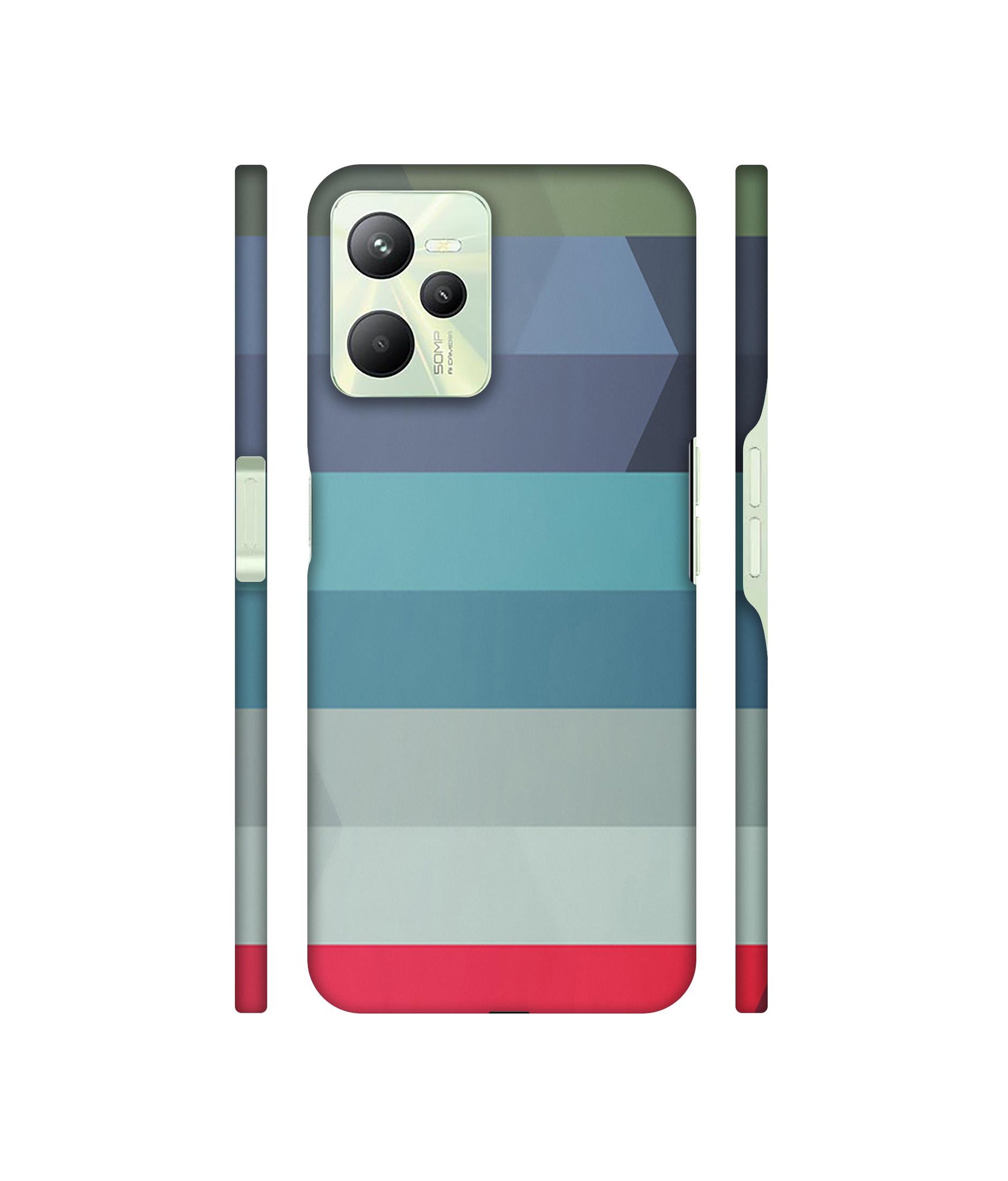 Colorful Lines Designer Hard Back Cover for Realme C35 4G