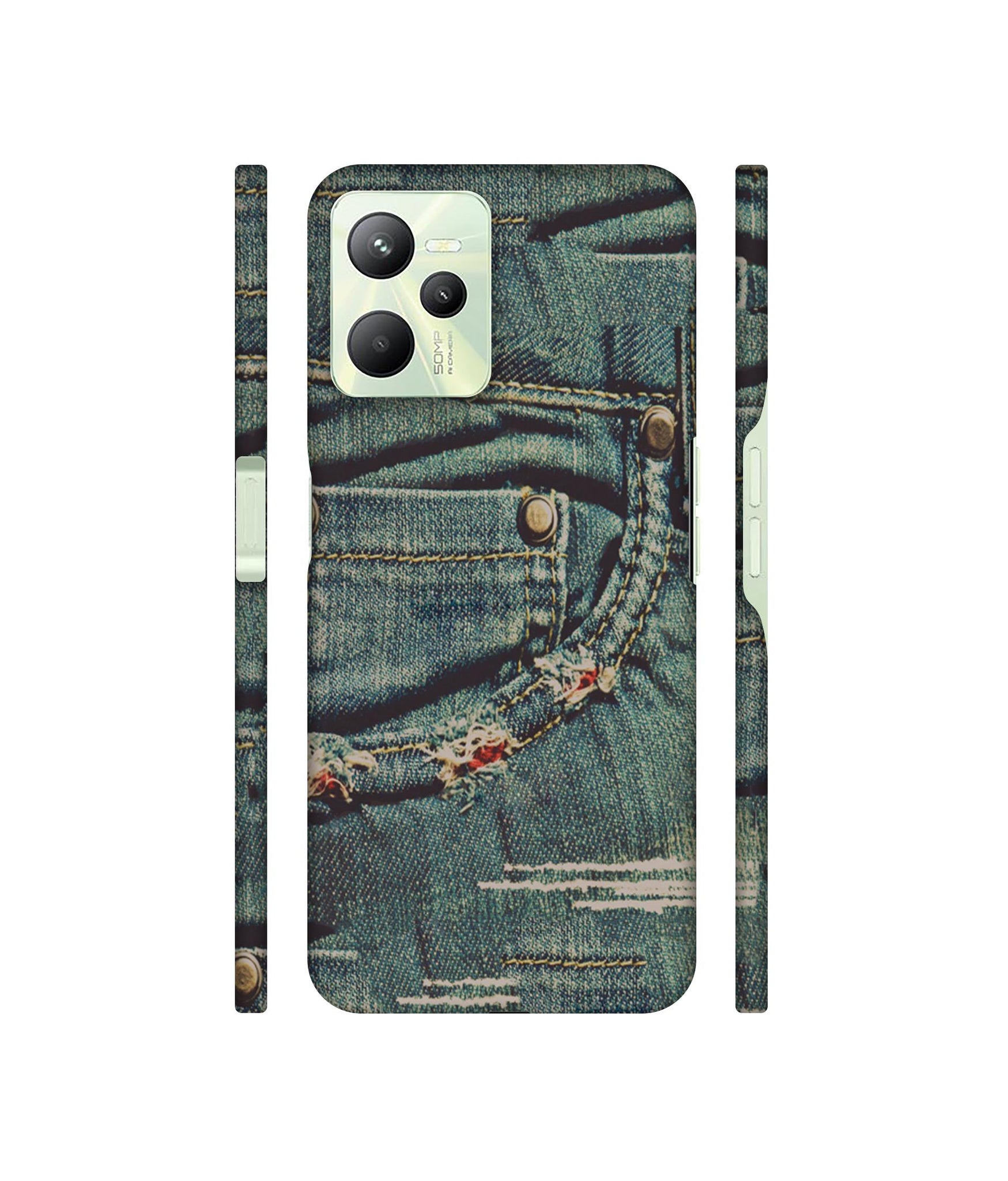 Jeans Designer Hard Back Cover for Realme C35 4G