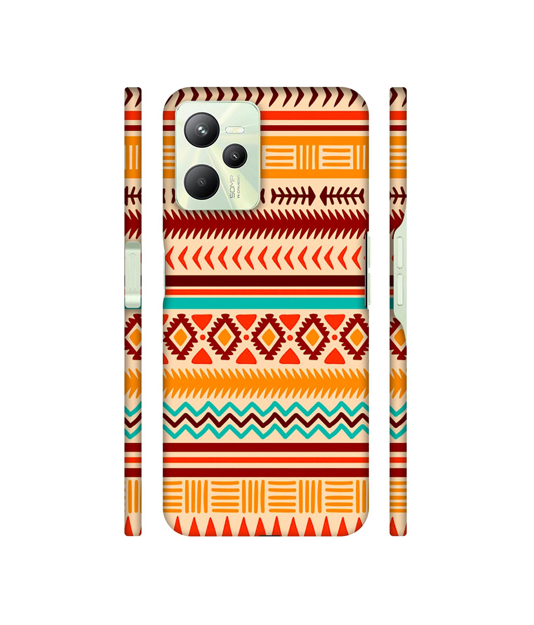 Marathi Rangoli Art Designer Hard Back Cover for Realme C35 4G