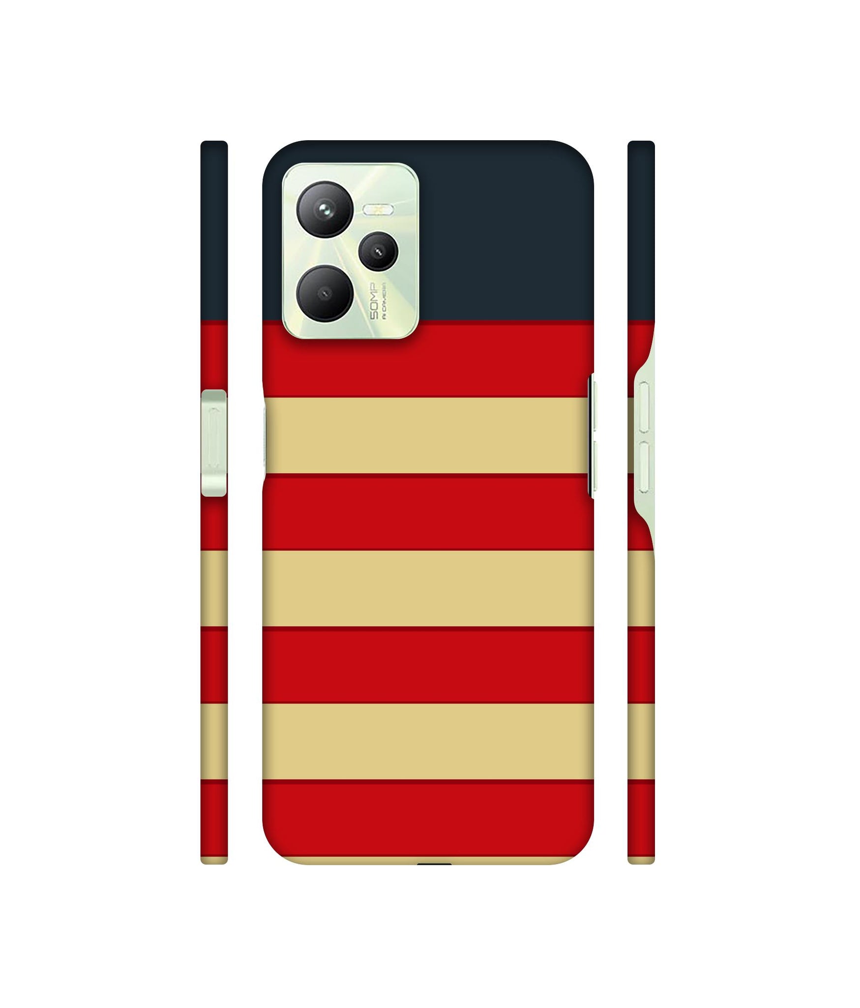 Multicolor Lines Designer Hard Back Cover for Realme C35 4G