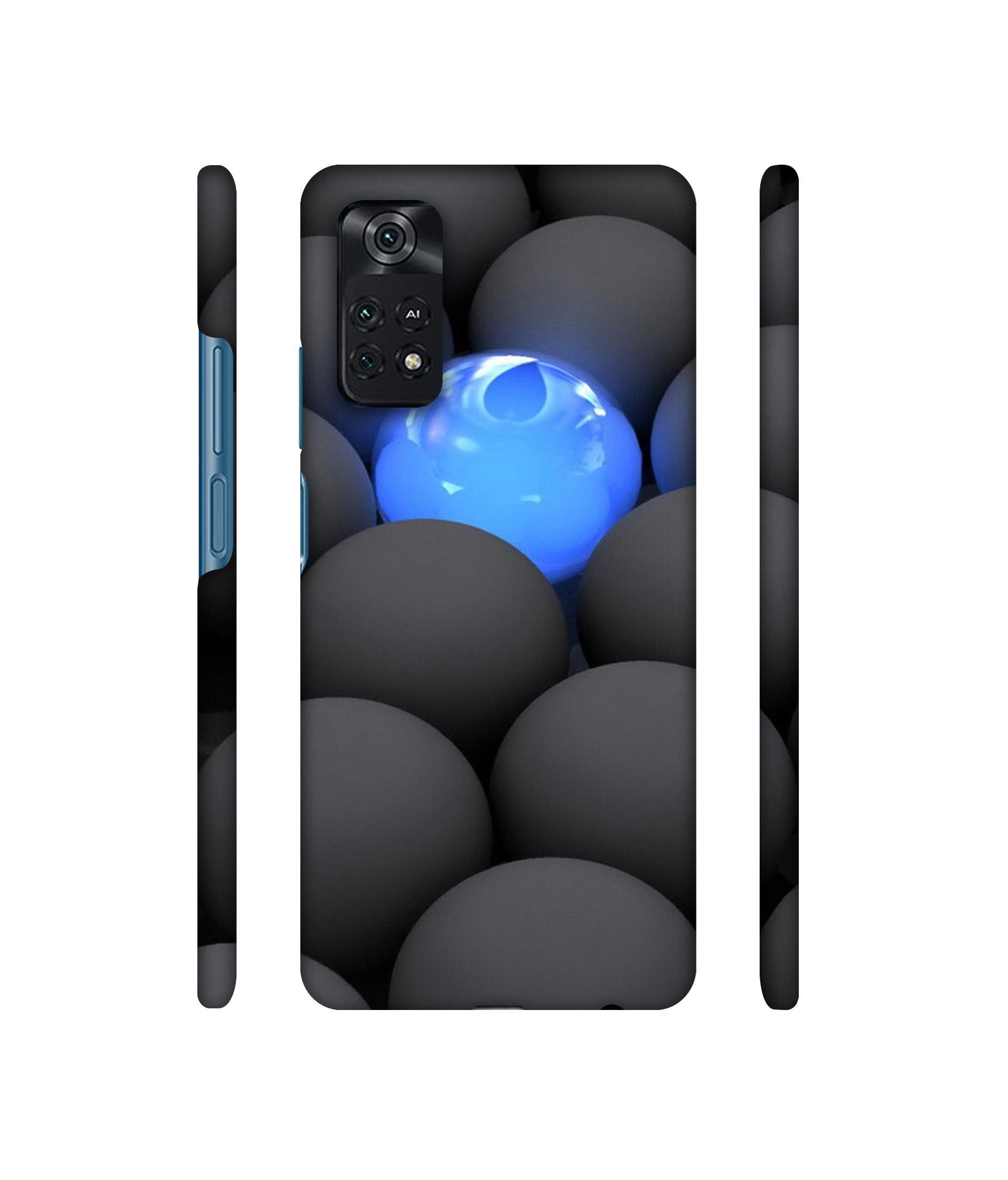 Balls Dark Neon Sight Surface Designer Hard Back Cover for Mi Poco M4 Pro 4G