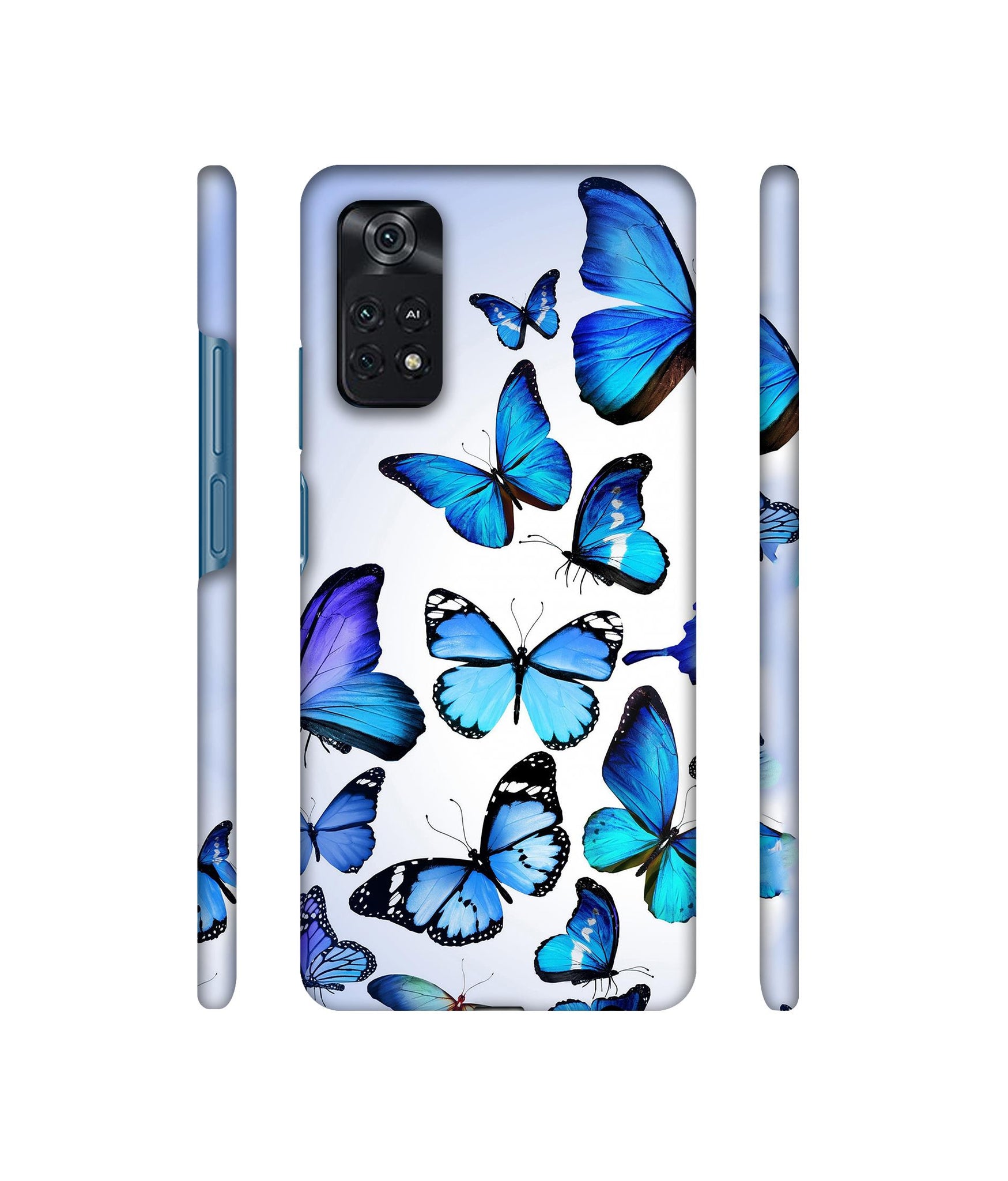 Colorful Flying Butterfly Designer Hard Back Cover for Mi Poco M4 Pro 4G