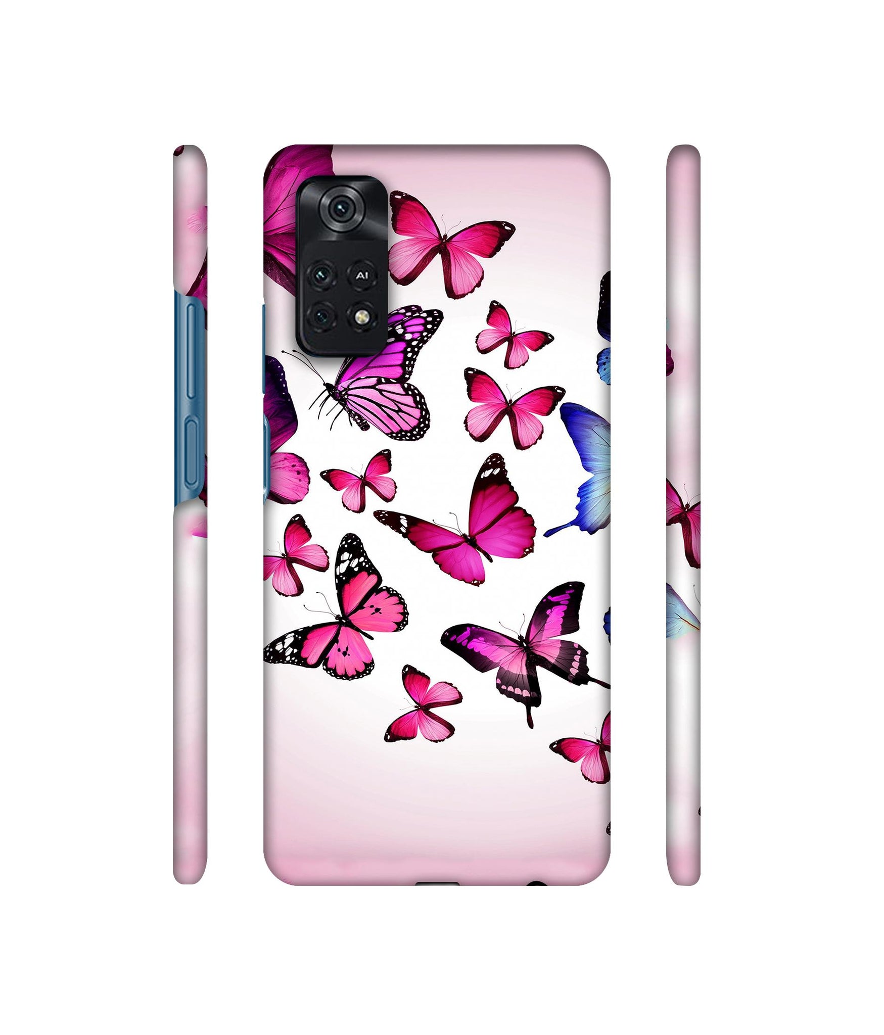 Flying Colorful Butterfly Designer Hard Back Cover for Mi Poco M4 Pro 4G