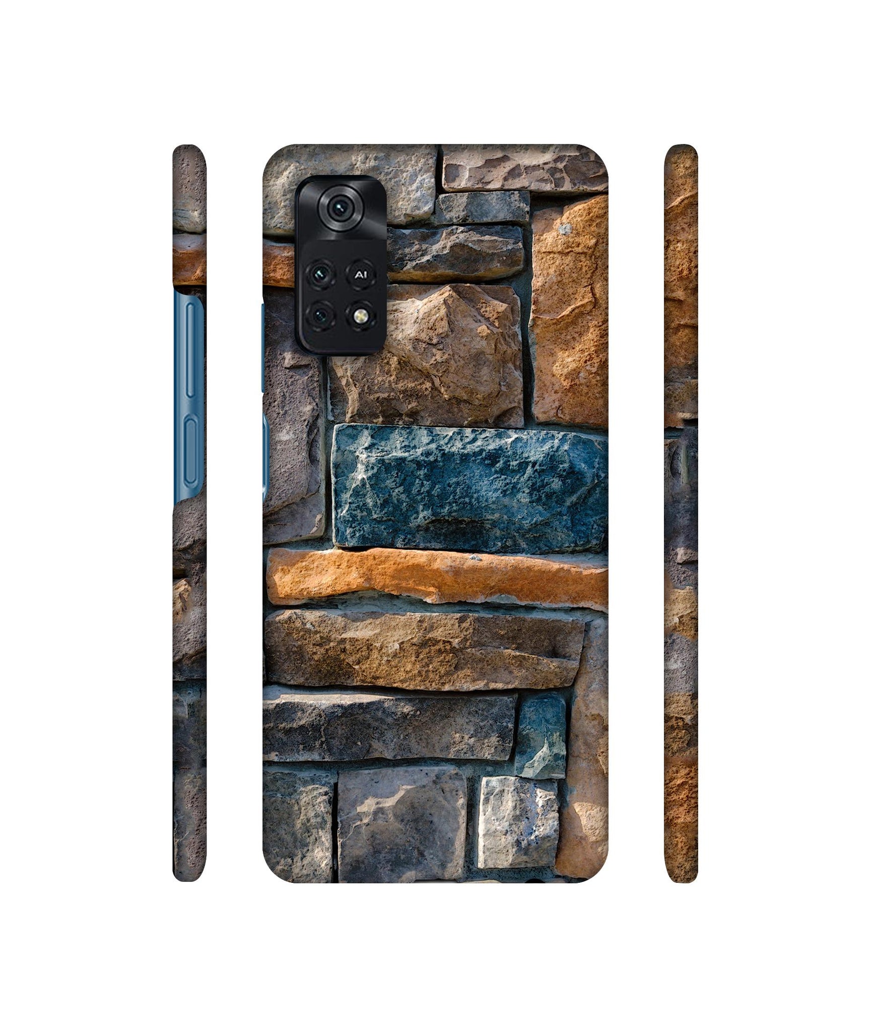 Decorative Stone Cladding Designer Hard Back Cover for Mi Poco M4 Pro 4G