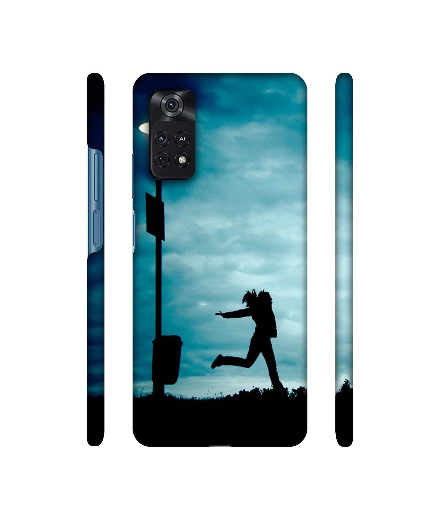 Girl Running At Night Designer Hard Back Cover for Mi Poco M4 Pro 4G
