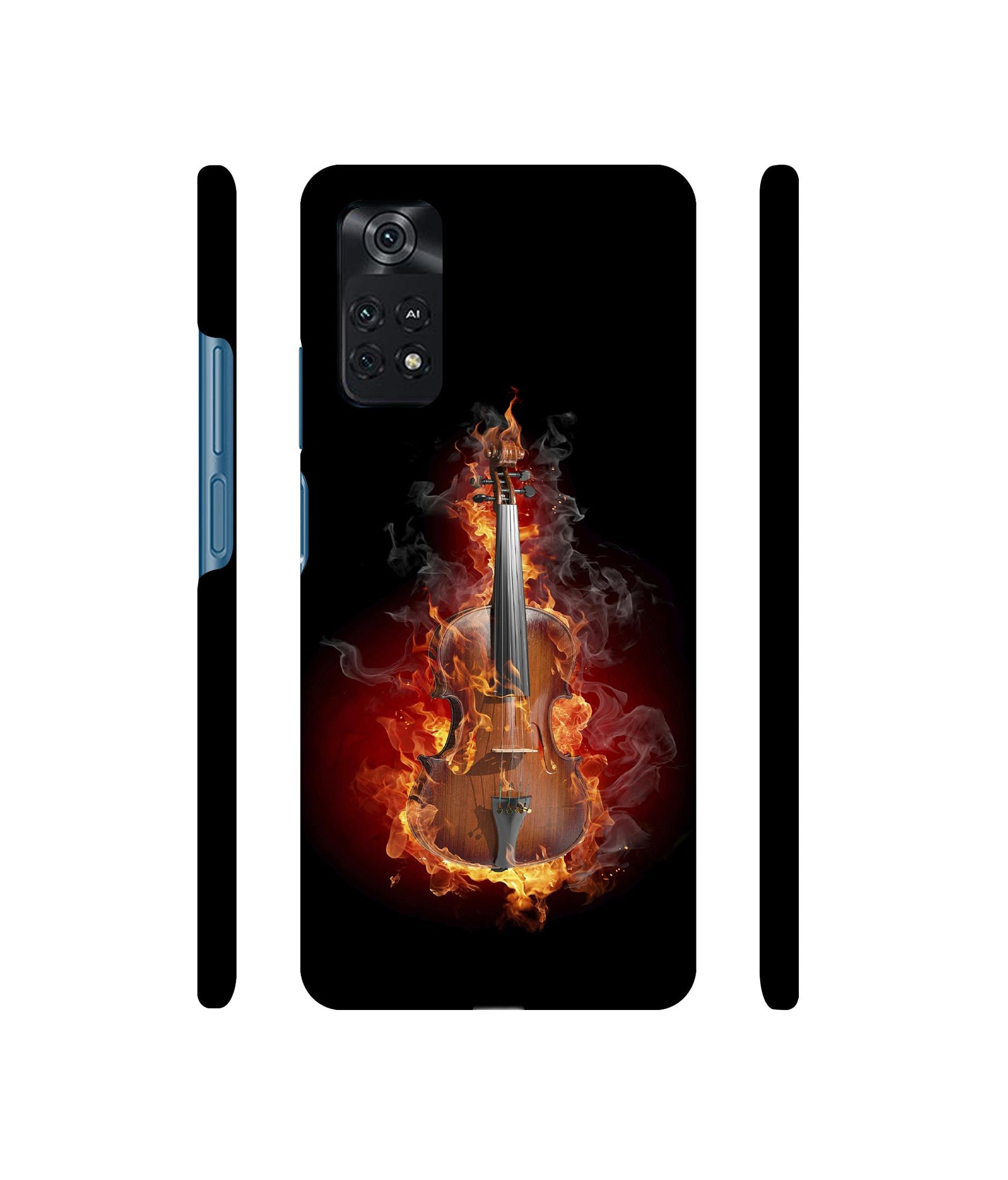Burning Violin Designer Hard Back Cover for Mi Poco M4 Pro 4G