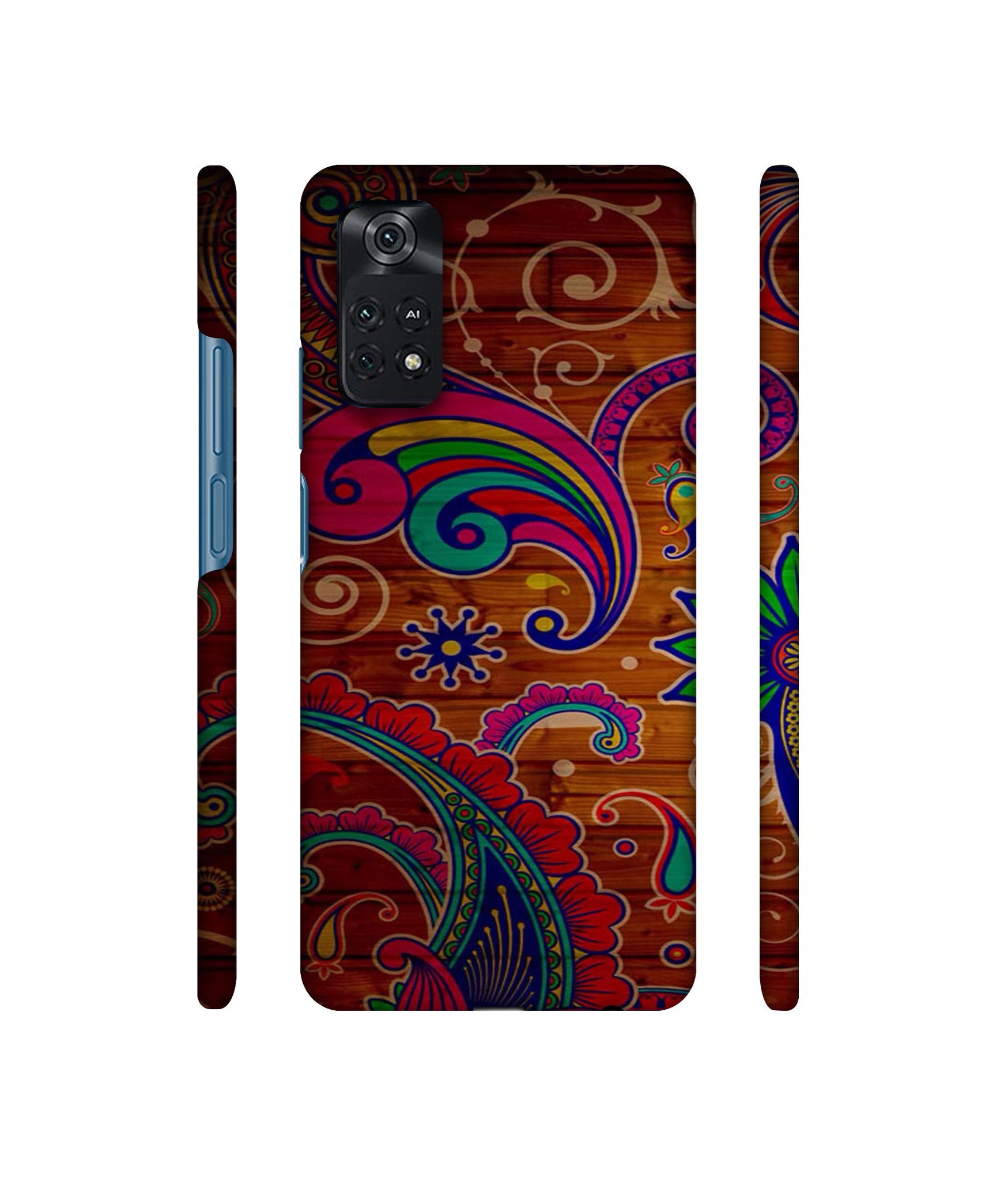 Wooden Pattern Print Designer Hard Back Cover for Mi Poco M4 Pro 4G