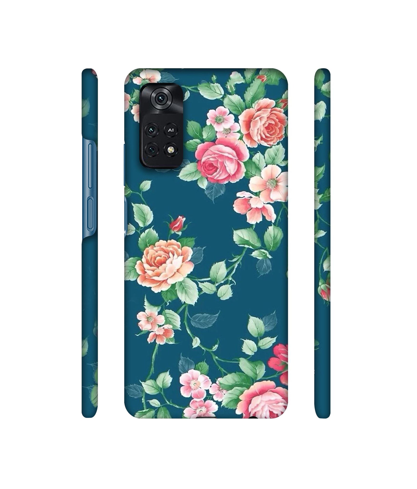Vintage Floral Designer Hard Back Cover for Mi Poco M4 Pro 4G