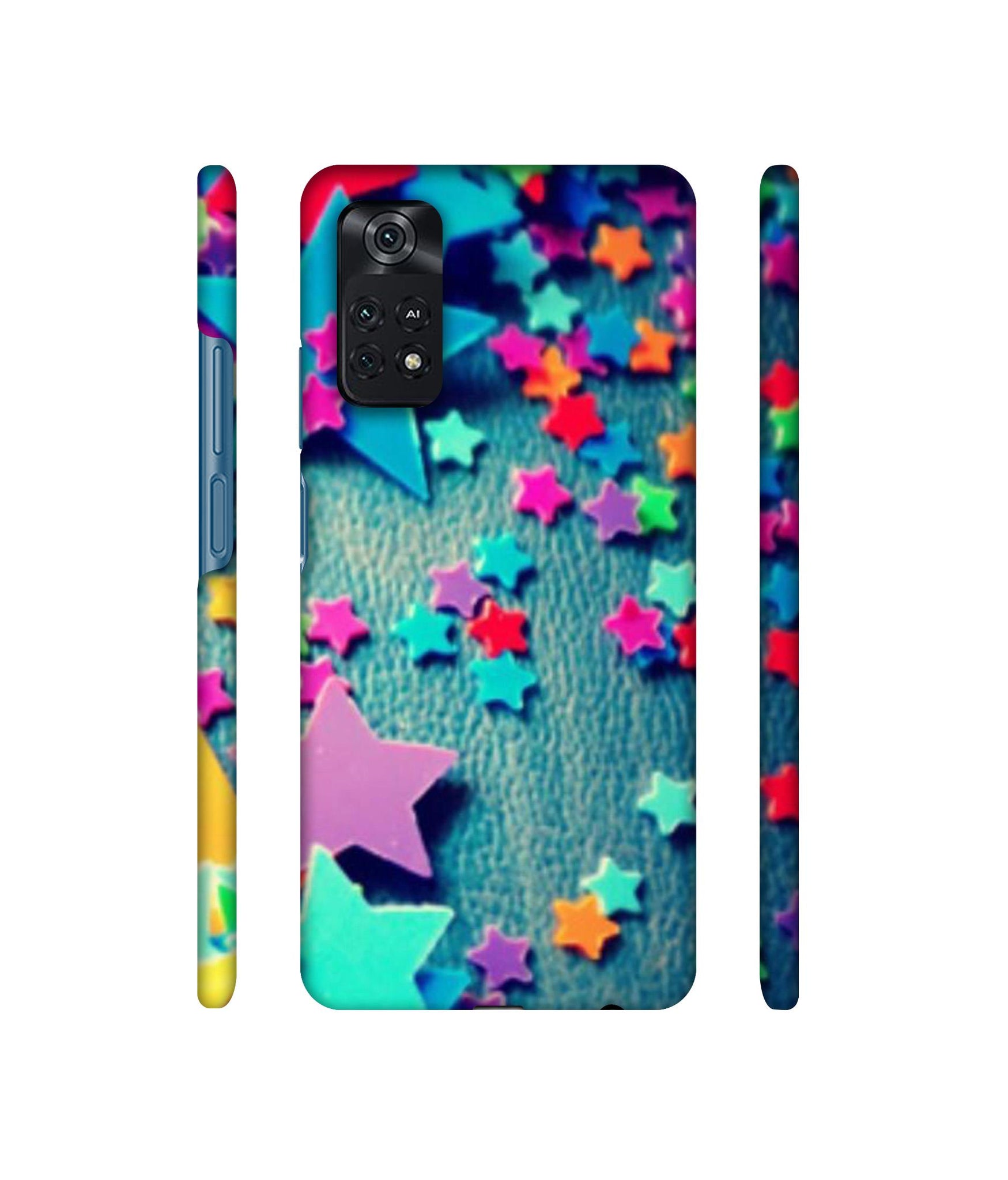 Colorful Stars Designer Hard Back Cover for Mi Poco M4 Pro 4G