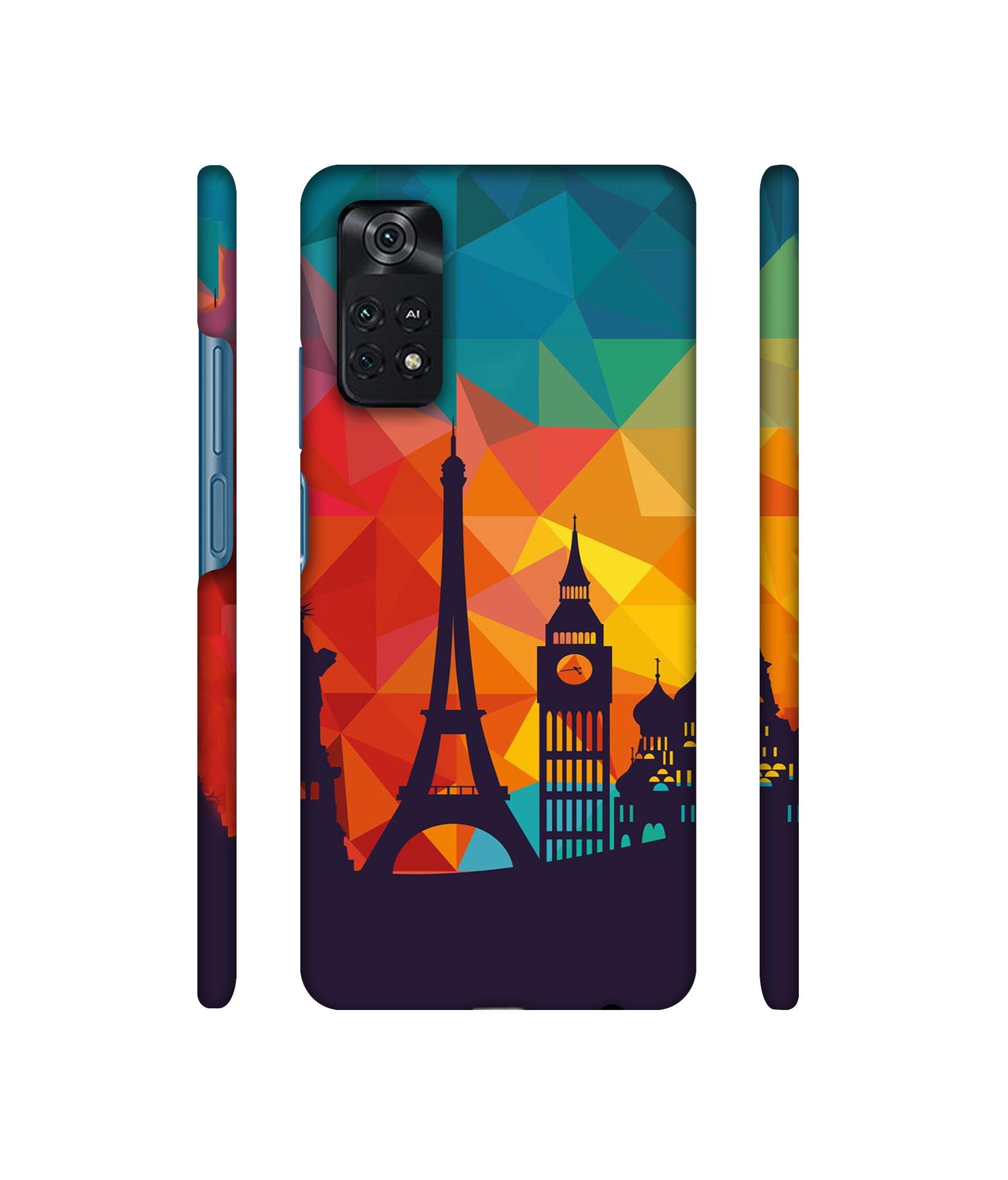 Colored Paris Designer Hard Back Cover for Mi Poco M4 Pro 4G