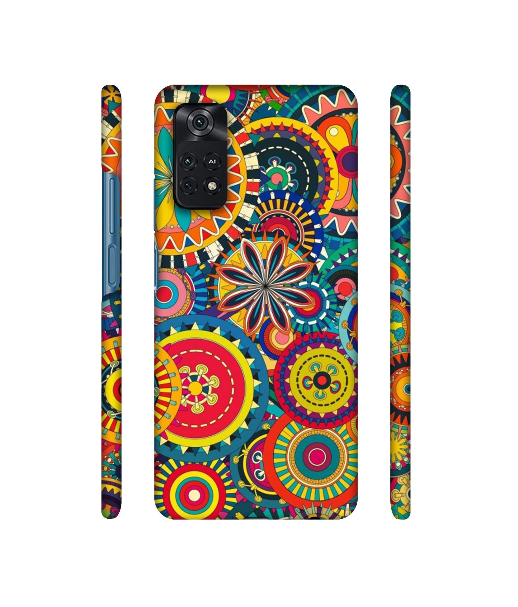 Ring Pattern Print Designer Hard Back Cover for Mi Poco M4 Pro 4G