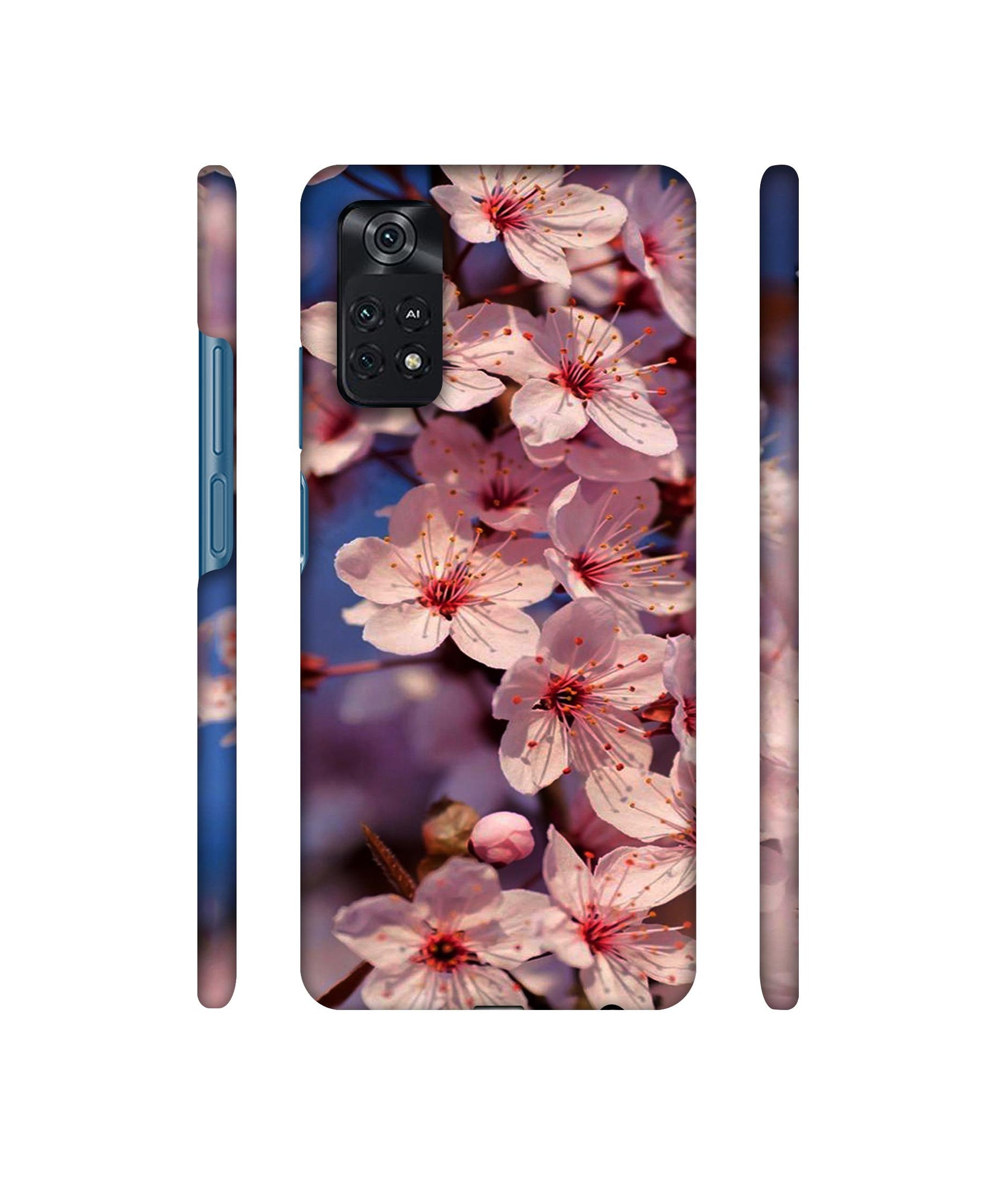Pink Flowers Pattern Designer Hard Back Cover for Mi Poco M4 Pro 4G