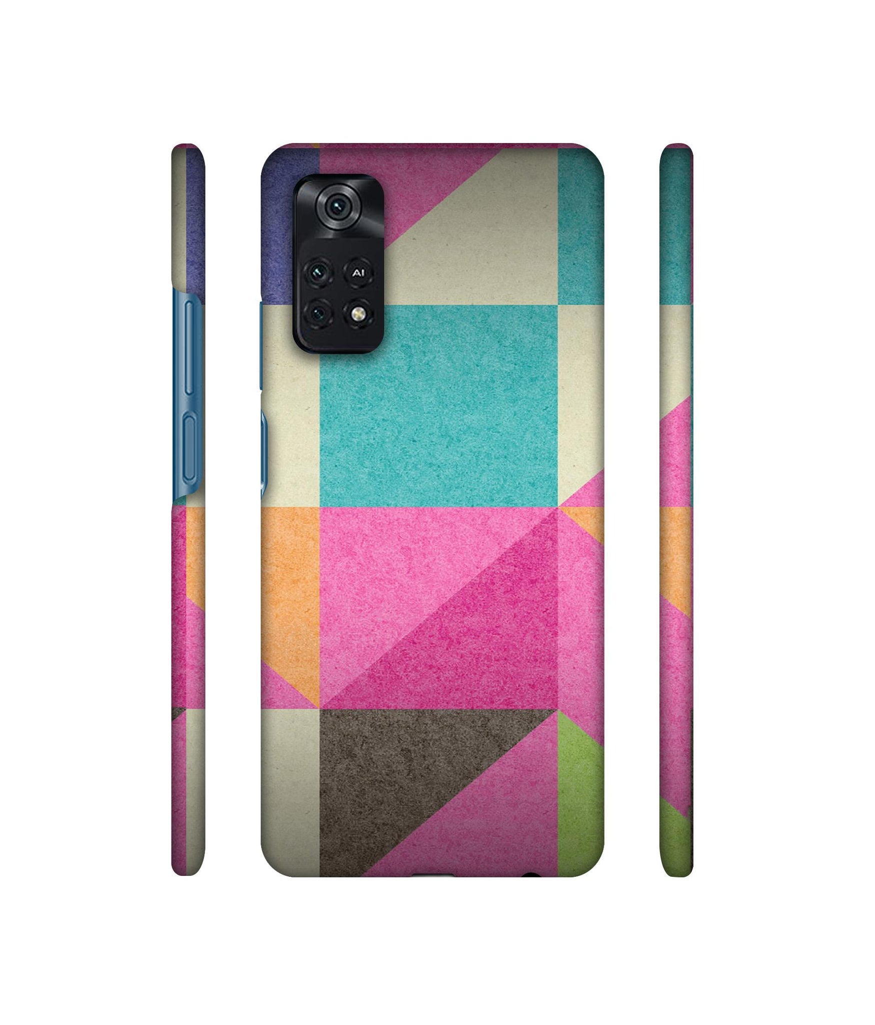 Pink Cyan Designer Hard Back Cover for Mi Poco M4 Pro 4G