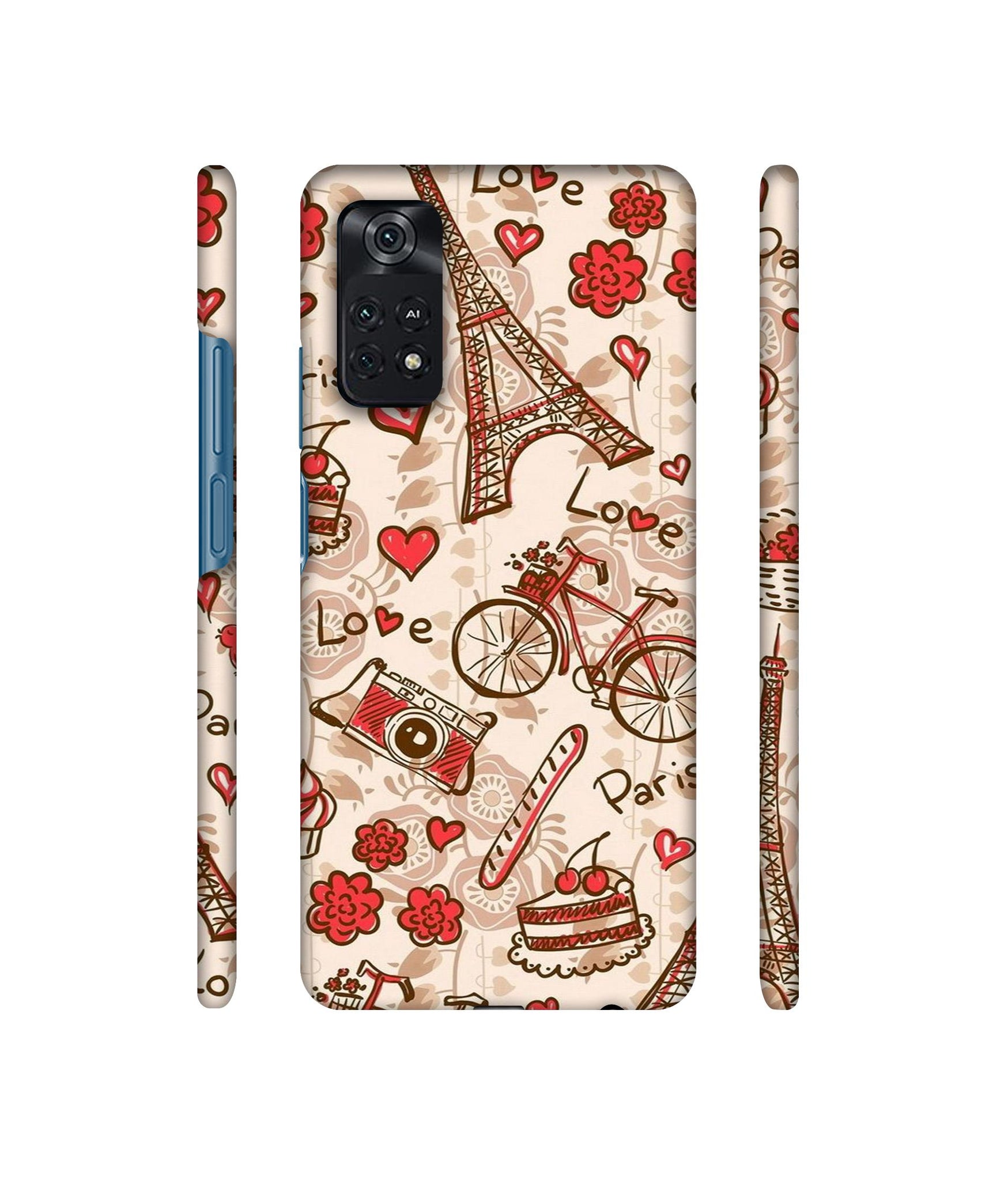Vintage Paris Designer Hard Back Cover for Mi Poco M4 Pro 4G