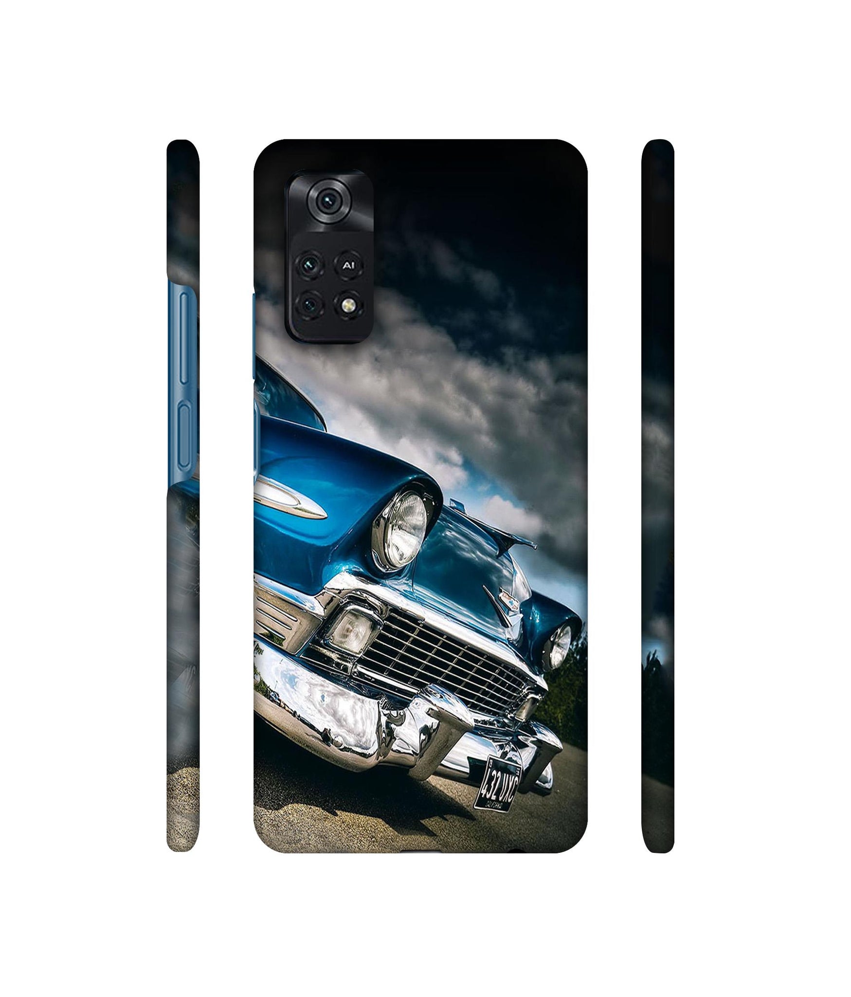Vintage Car Pattern Designer Hard Back Cover for Mi Poco M4 Pro 4G