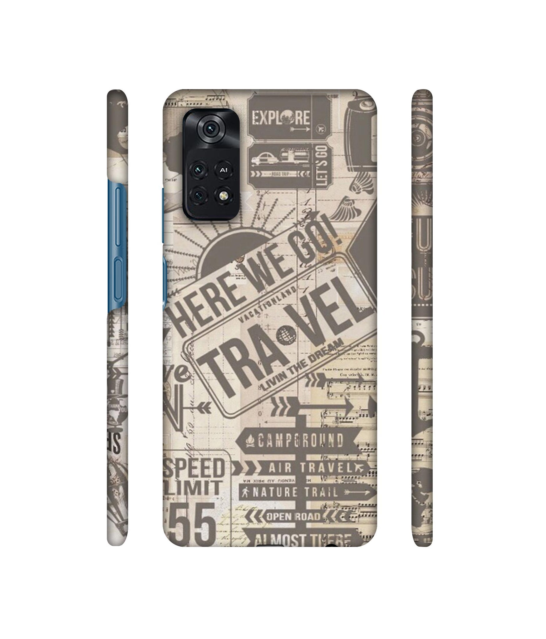Travel Designer Hard Back Cover for Mi Poco M4 Pro 4G