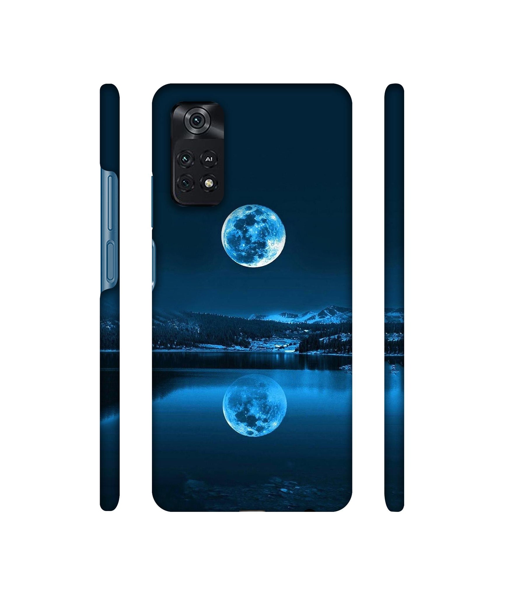 Moon Pattern Print Designer Hard Back Cover for Mi Poco M4 Pro 4G