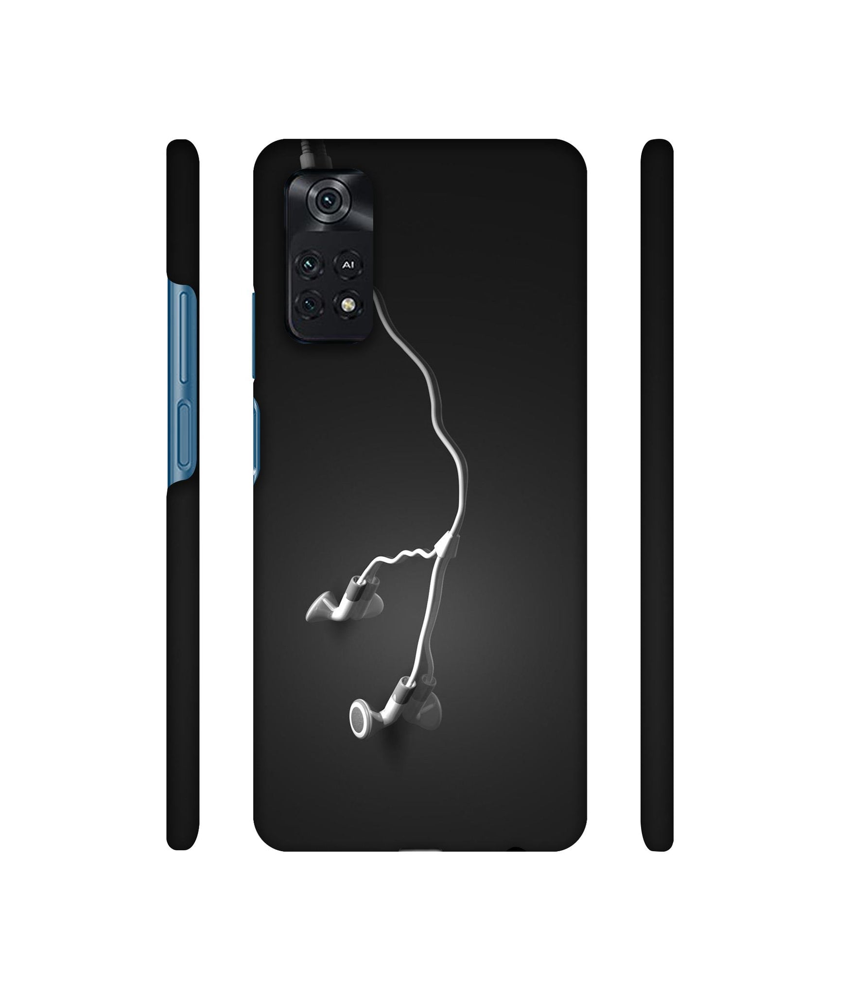 Headphone Designer Hard Back Cover for Mi Poco M4 Pro 4G