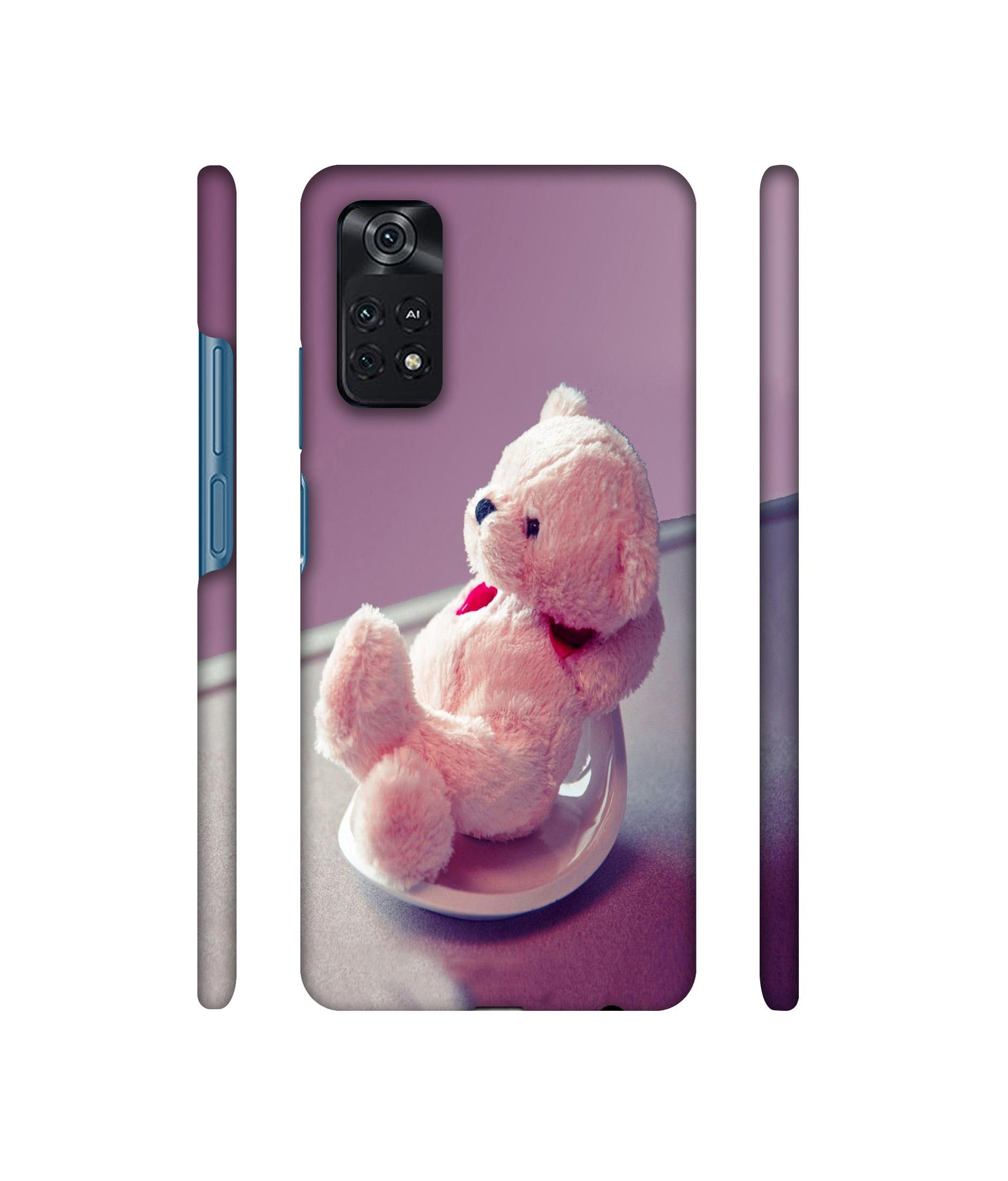 Cute Teddy Bear Designer Hard Back Cover for Mi Poco M4 Pro 4G