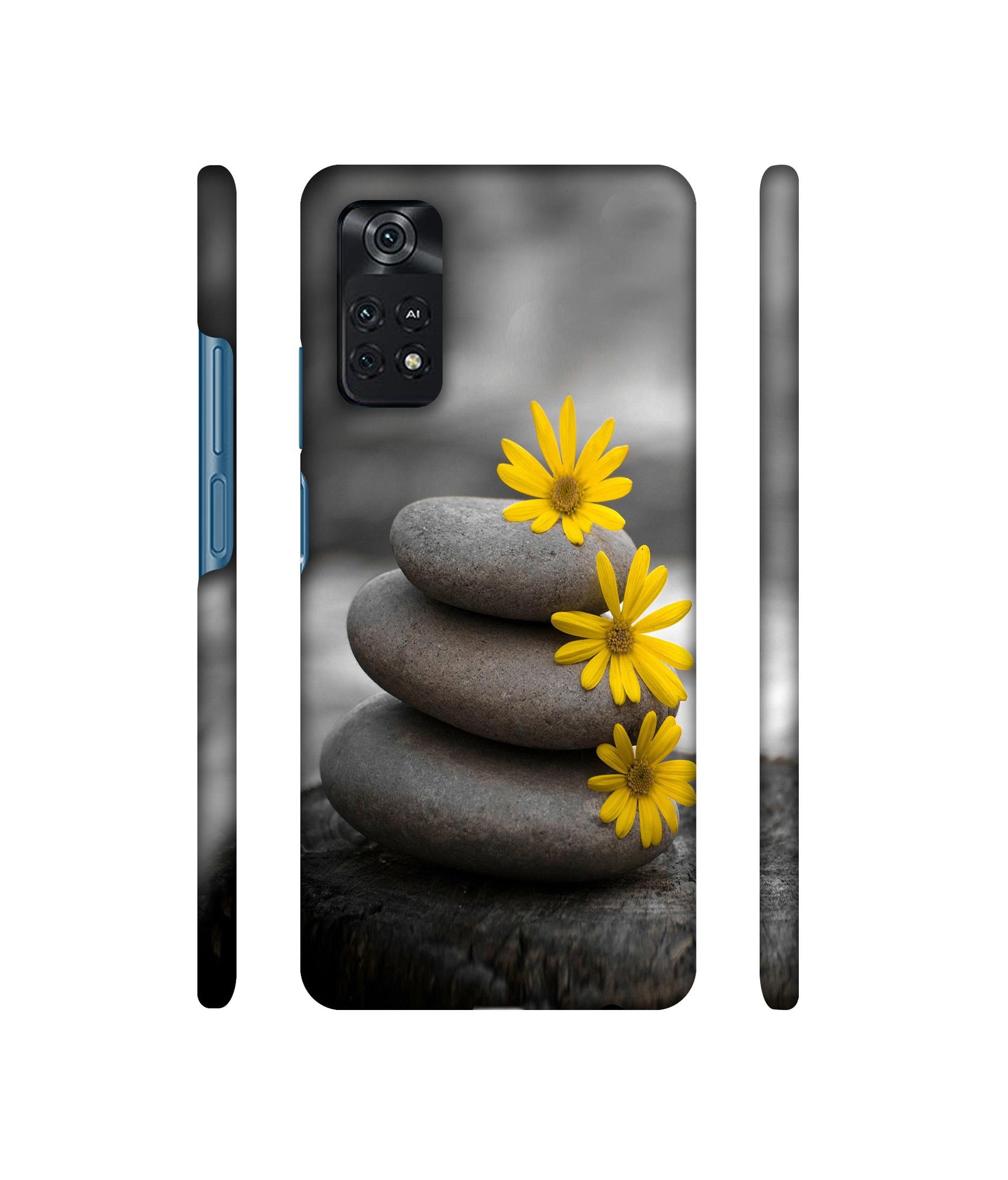 Stones And Flower Designer Hard Back Cover for Mi Poco M4 Pro 4G