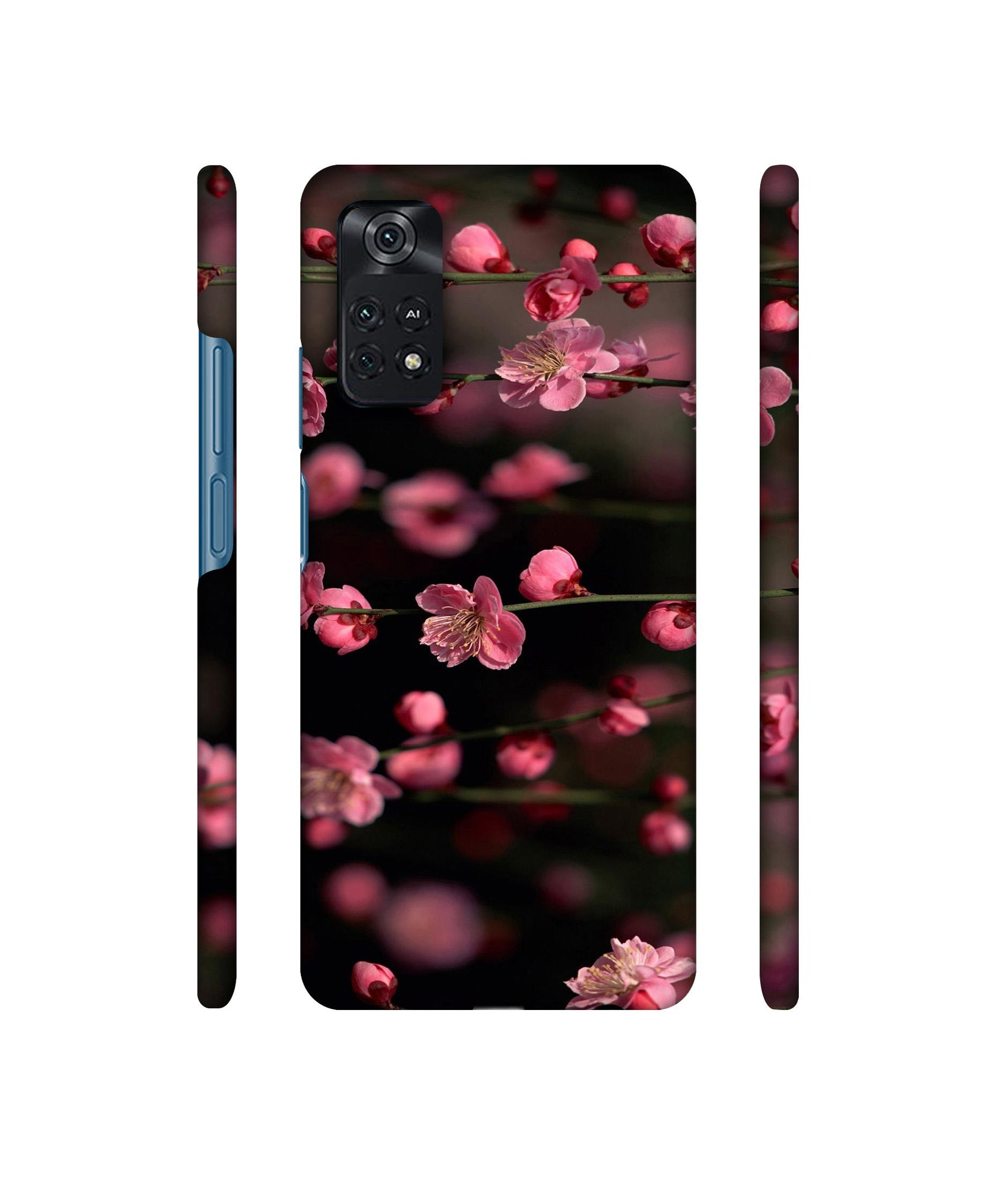 Pink Flowers Designer Hard Back Cover for Mi Poco M4 Pro 4G