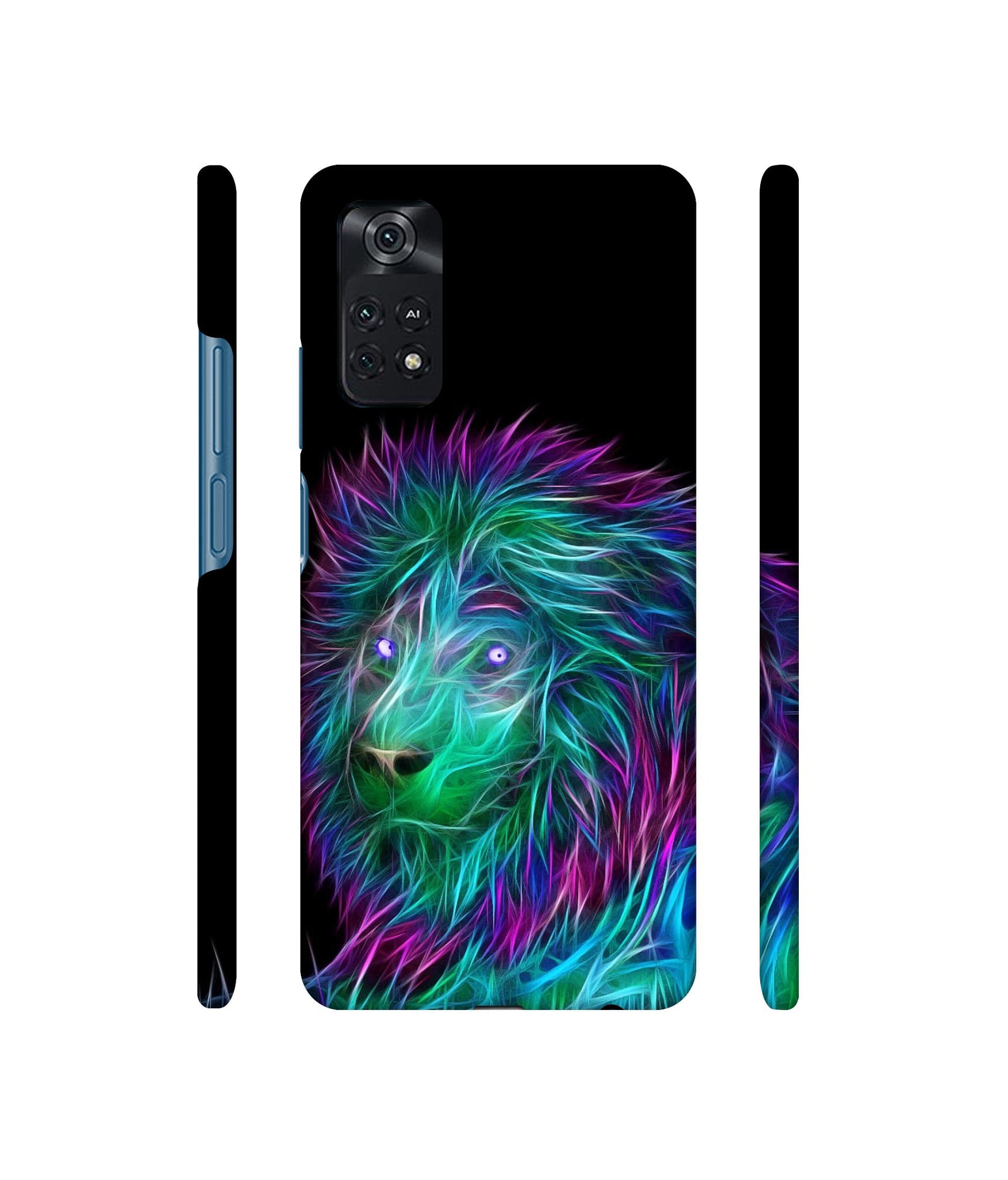 3D Lion Designer Hard Back Cover for Mi Poco M4 Pro 4G