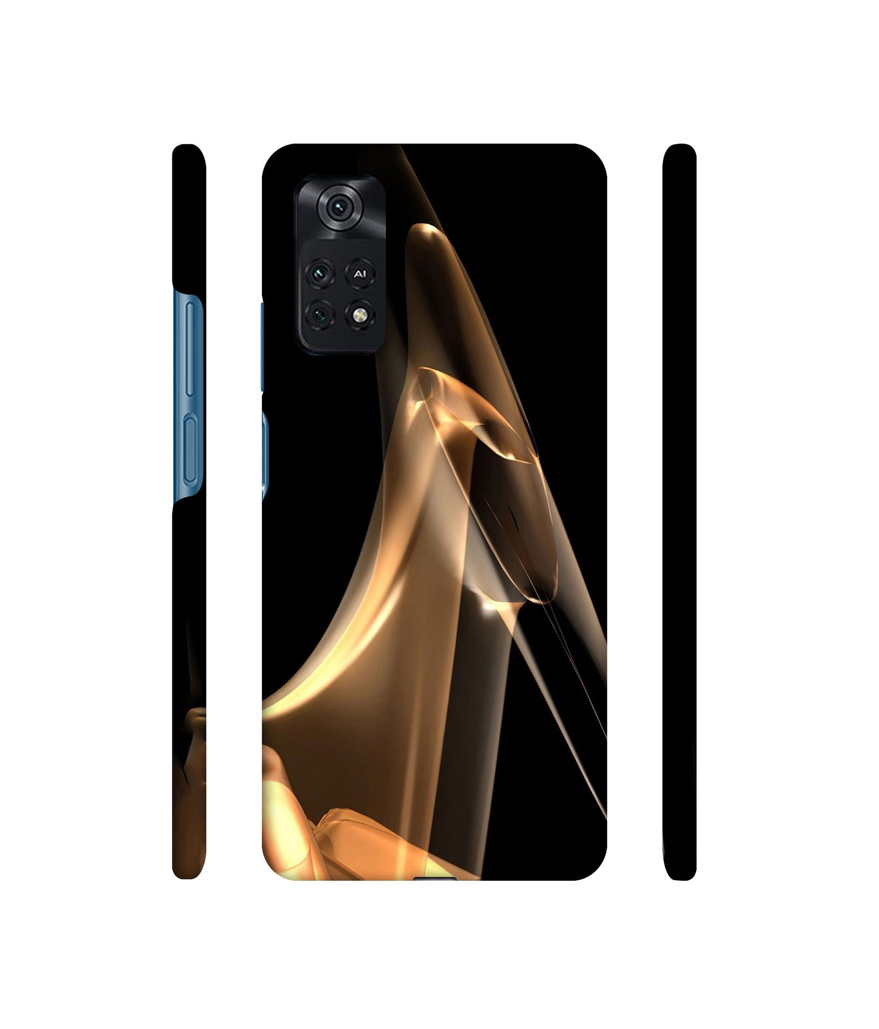 Gold Smoke Designer Hard Back Cover for Mi Poco M4 Pro 4G