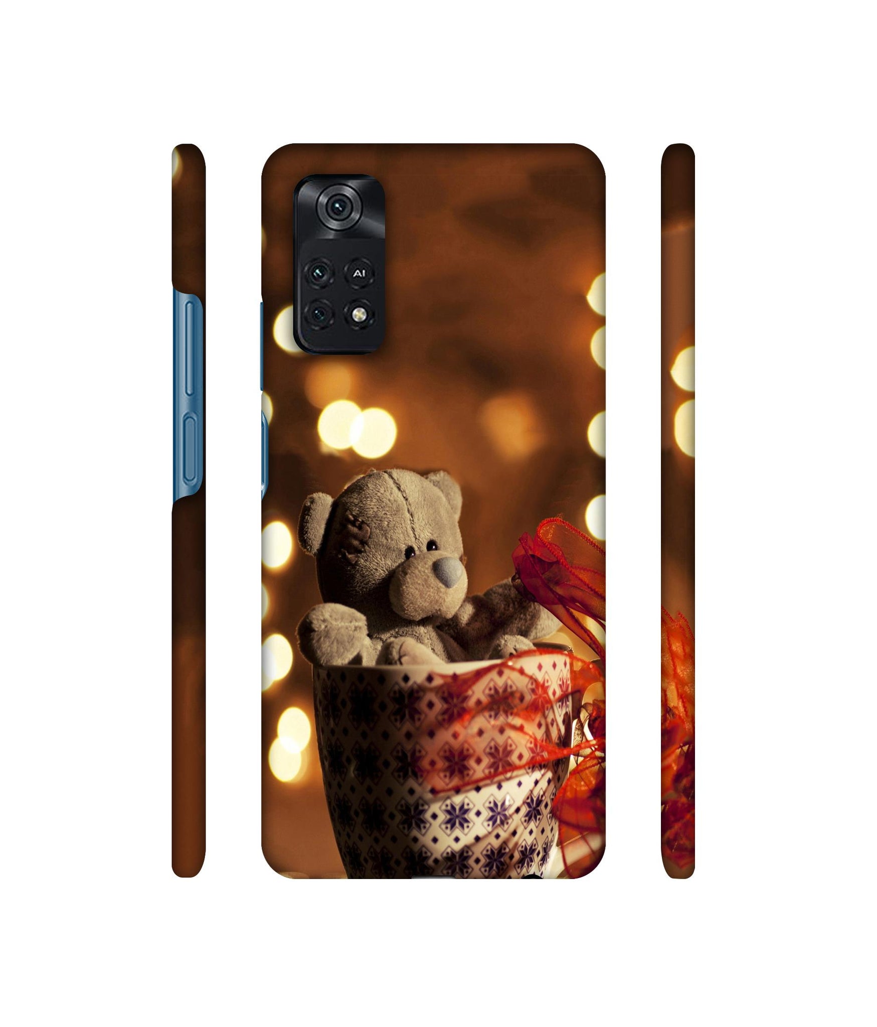 Teddy In Cup Designer Hard Back Cover for Mi Poco M4 Pro 4G
