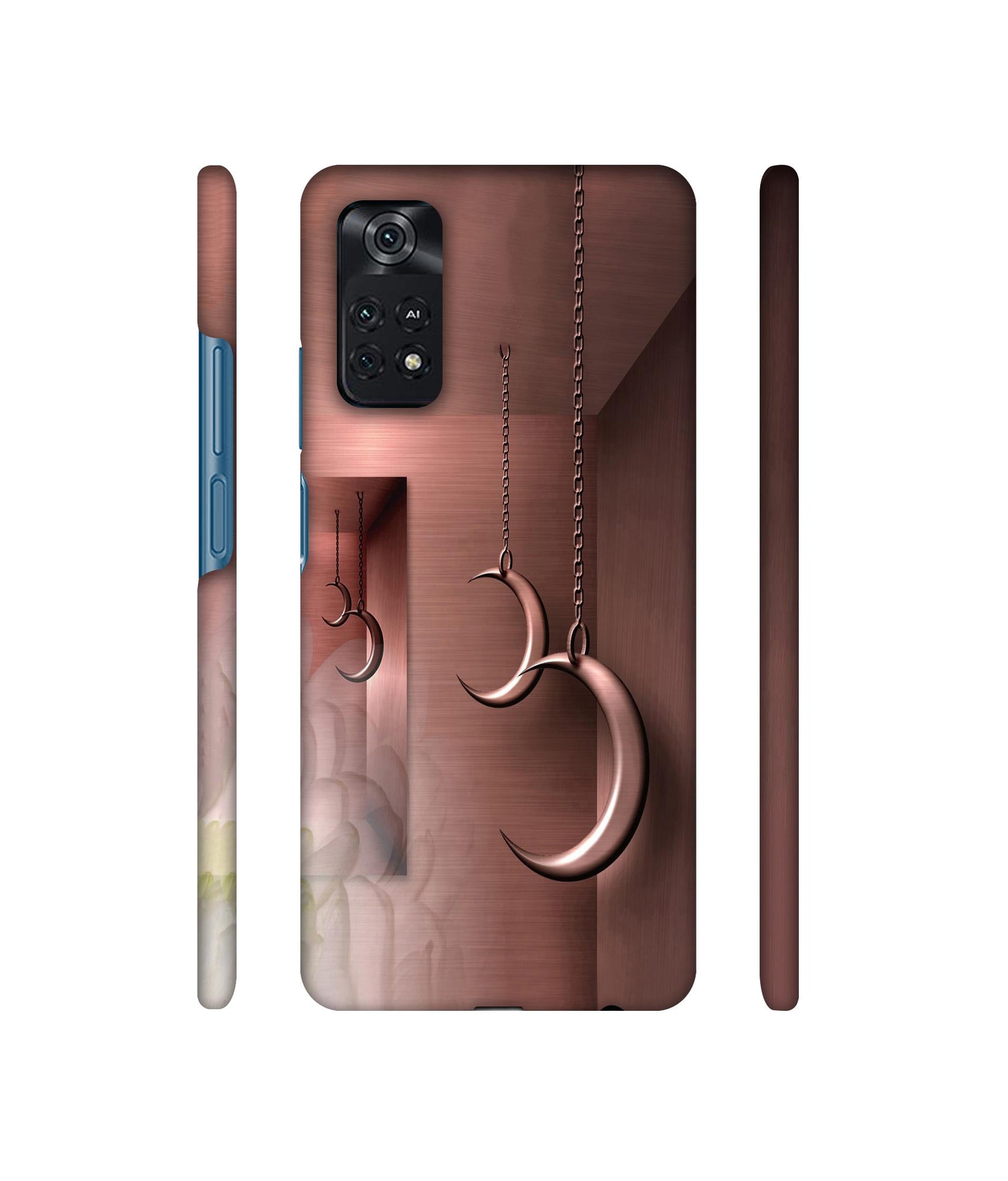 Flower Metal Designer Hard Back Cover for Mi Poco M4 Pro 4G