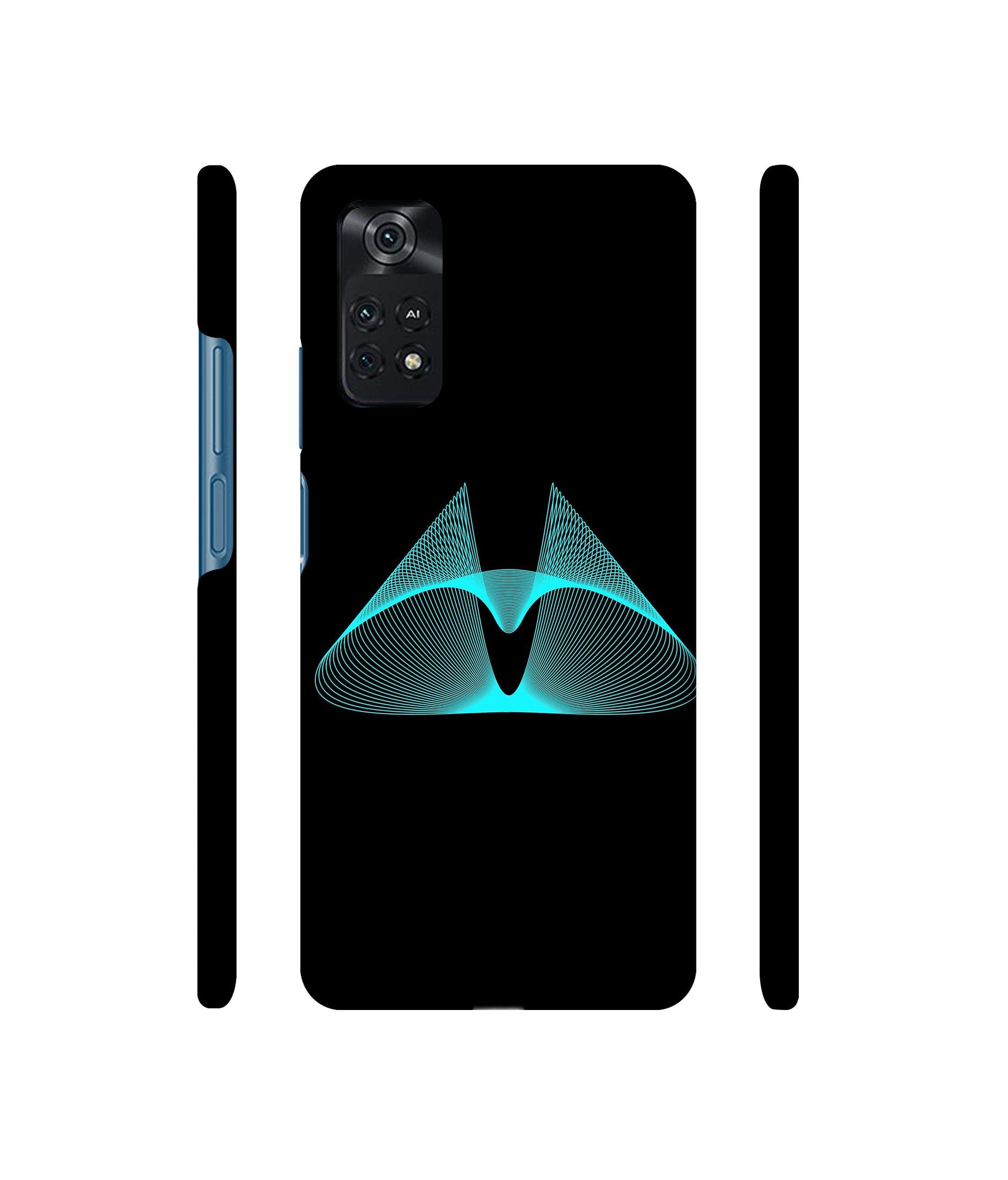 Mesh Shape Glitter Designer Hard Back Cover for Mi Poco M4 Pro 4G