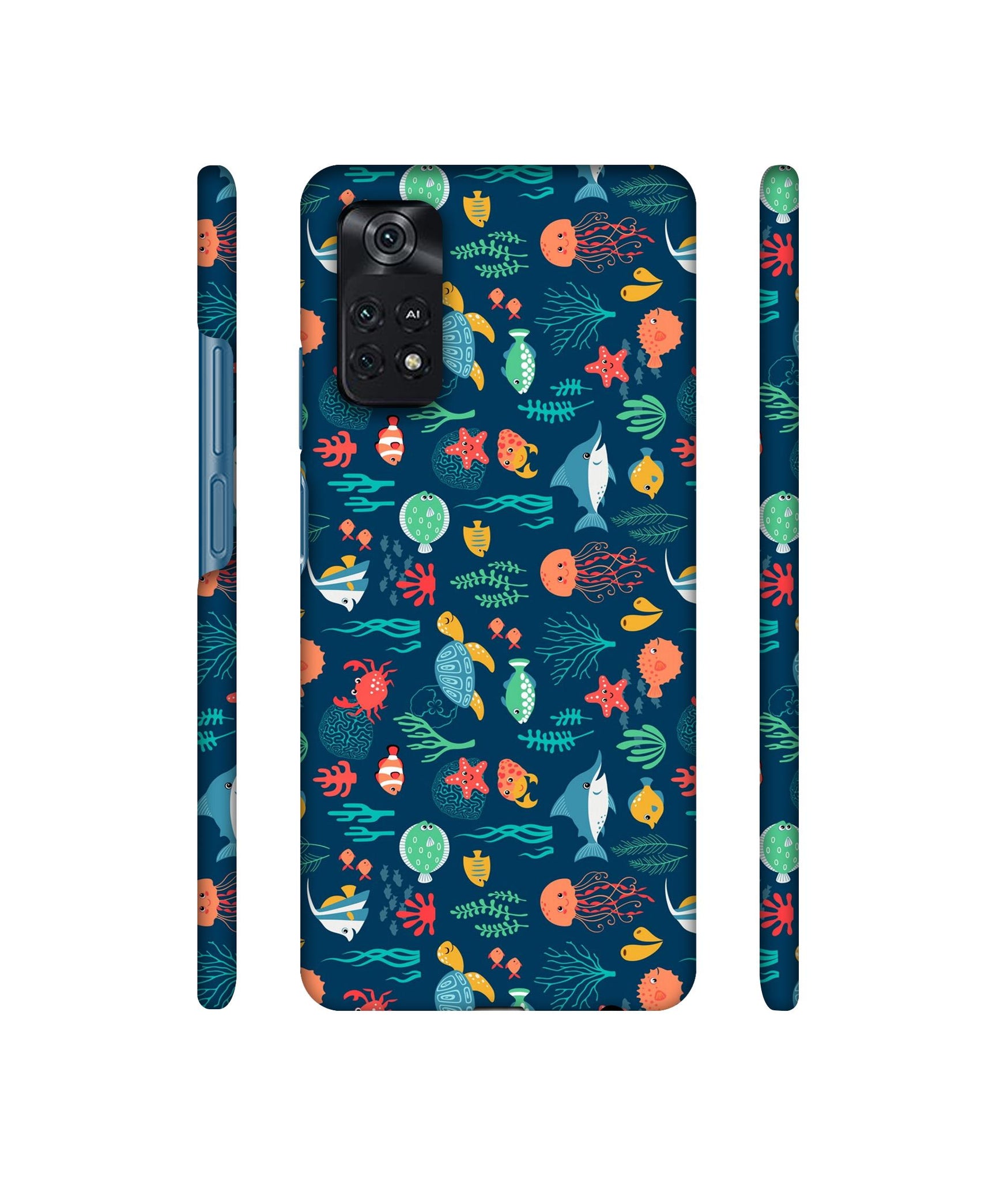 Aquarium Texture Designer Hard Back Cover for Mi Poco M4 Pro 4G