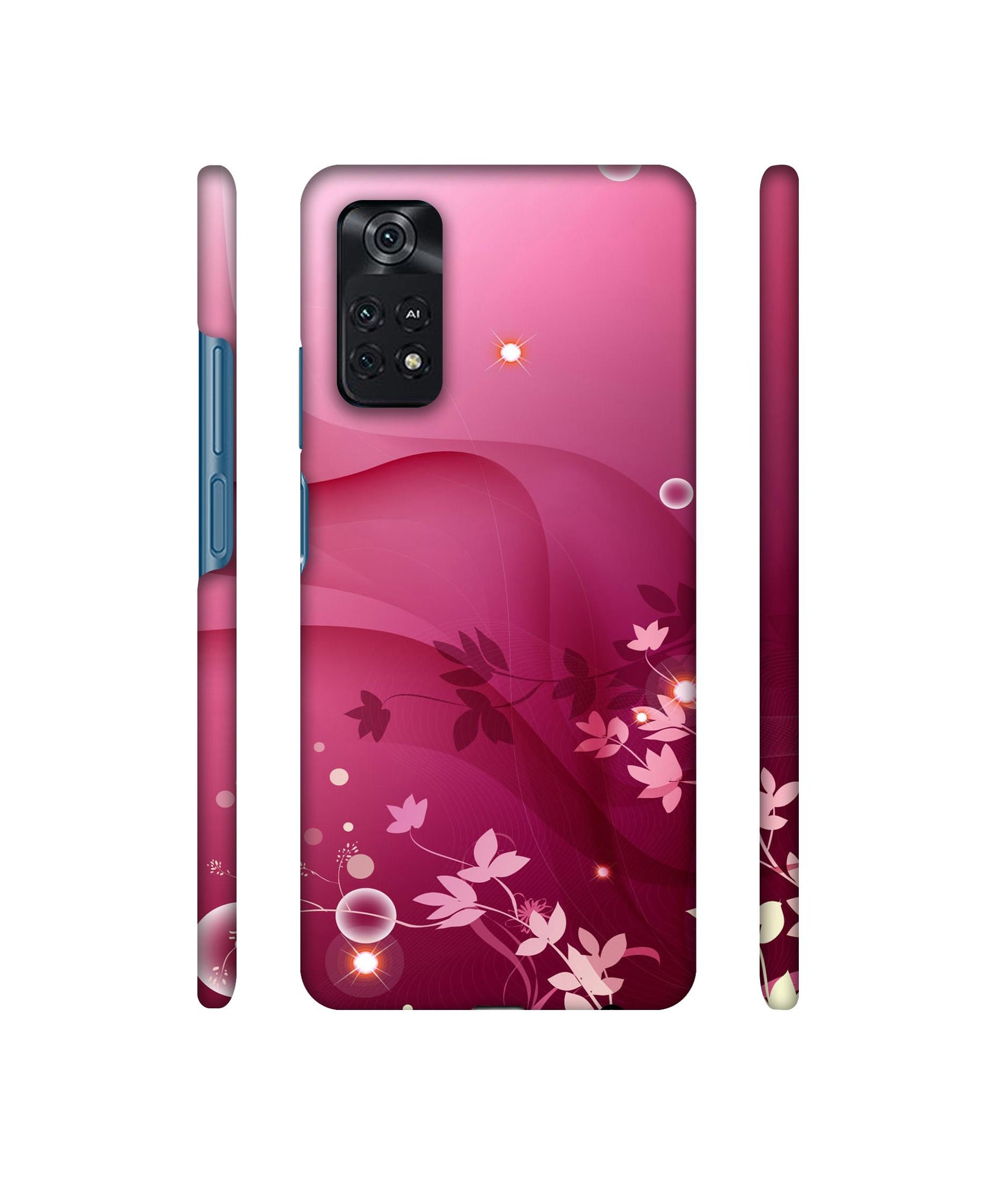 Pink Abstract Designer Hard Back Cover for Mi Poco M4 Pro 4G
