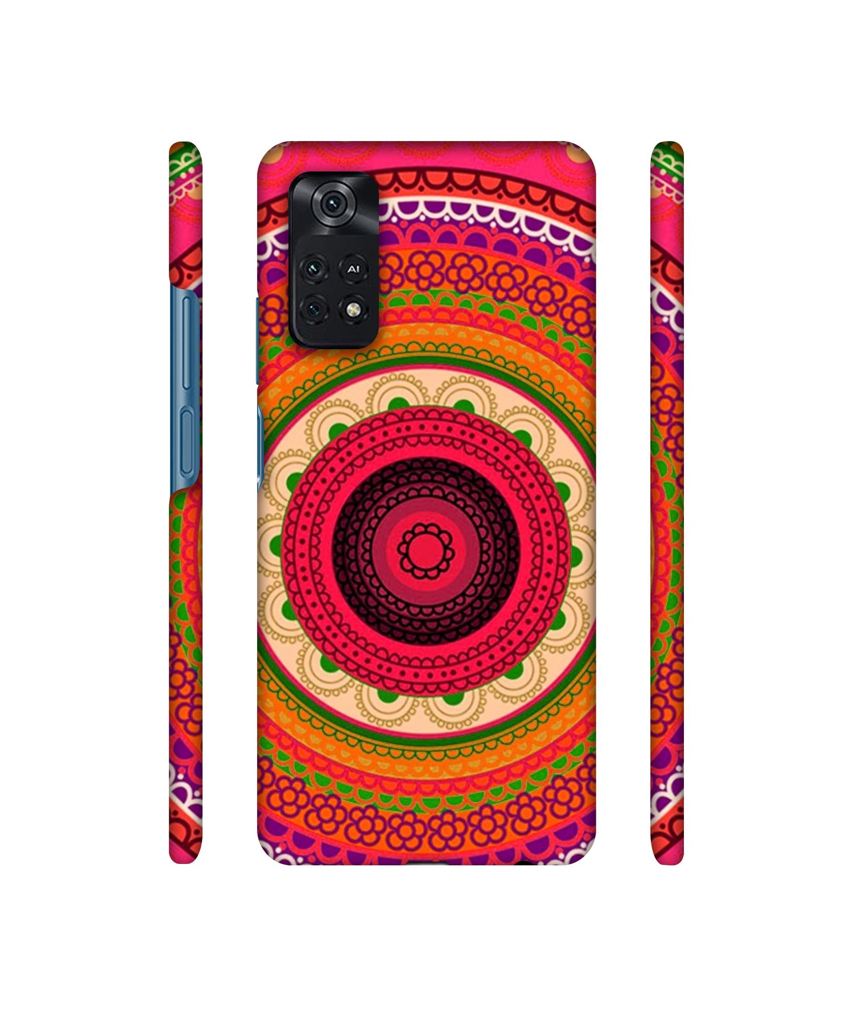 Round Rangoli Designer Hard Back Cover for Mi Poco M4 Pro 4G