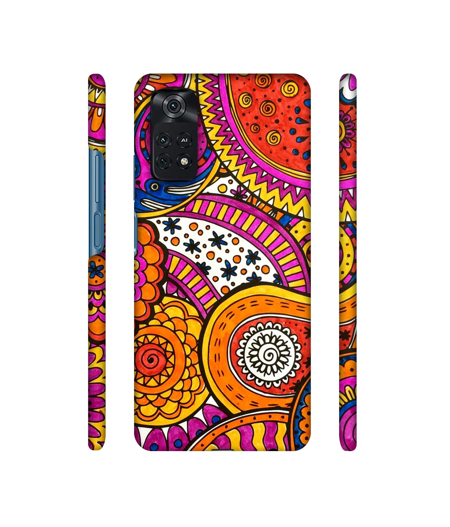 Rangoli Paisley Art Designer Hard Back Cover for Mi Poco M4 Pro 4G