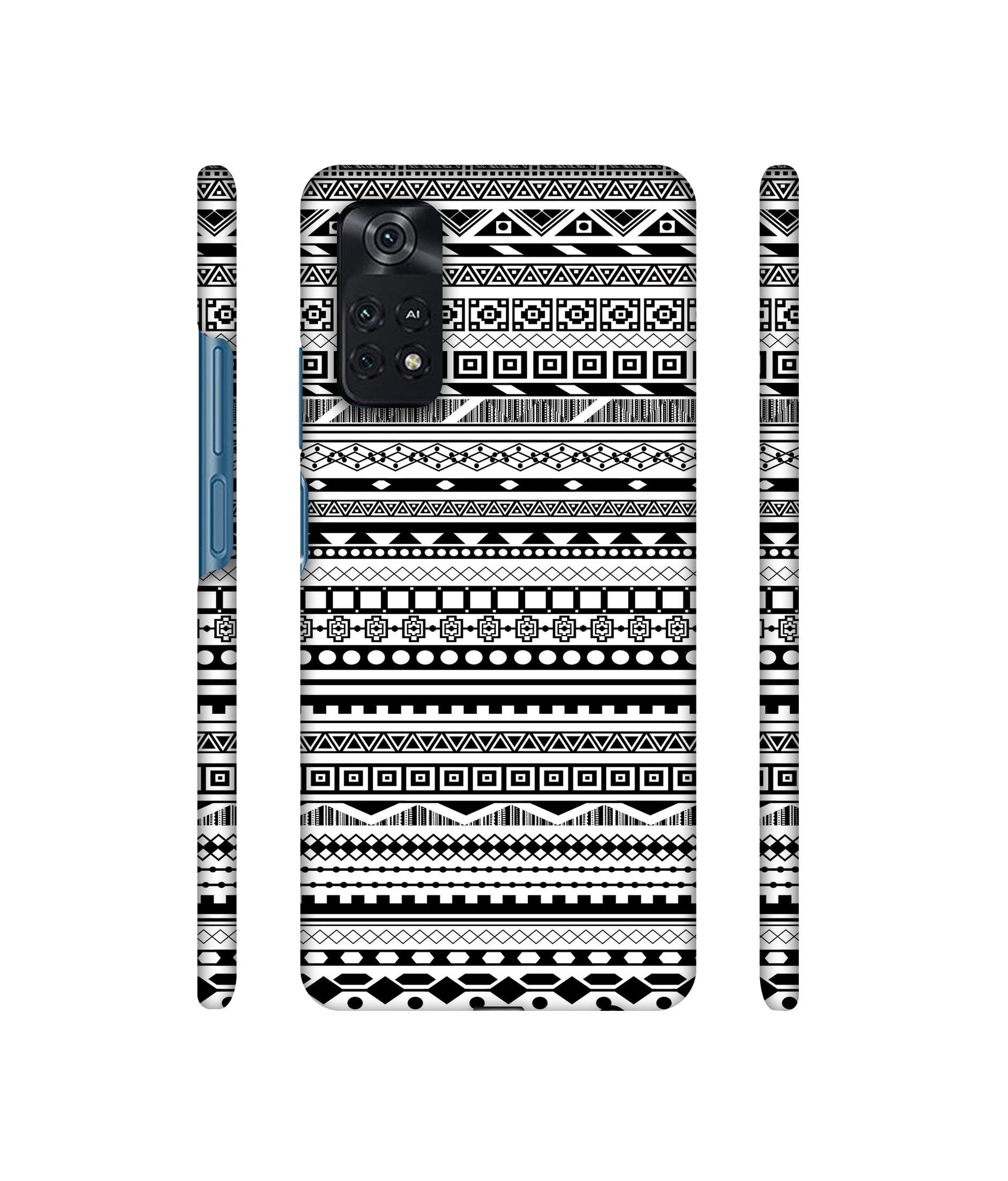 Black & White Patterns Designer Hard Back Cover for Mi Poco M4 Pro 4G