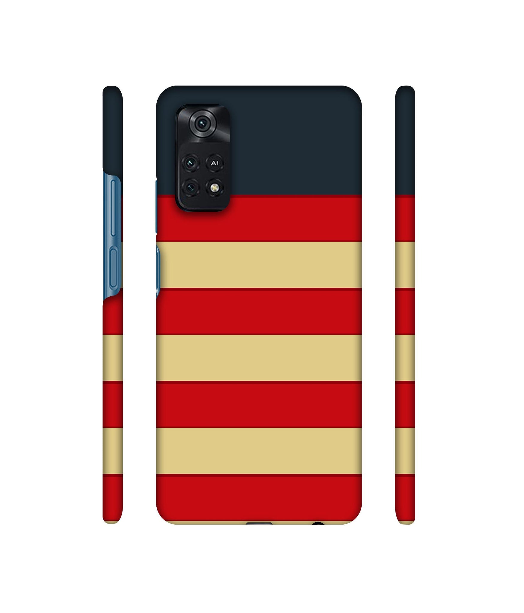 Multicolor Lines Designer Hard Back Cover for Mi Poco M4 Pro 4G