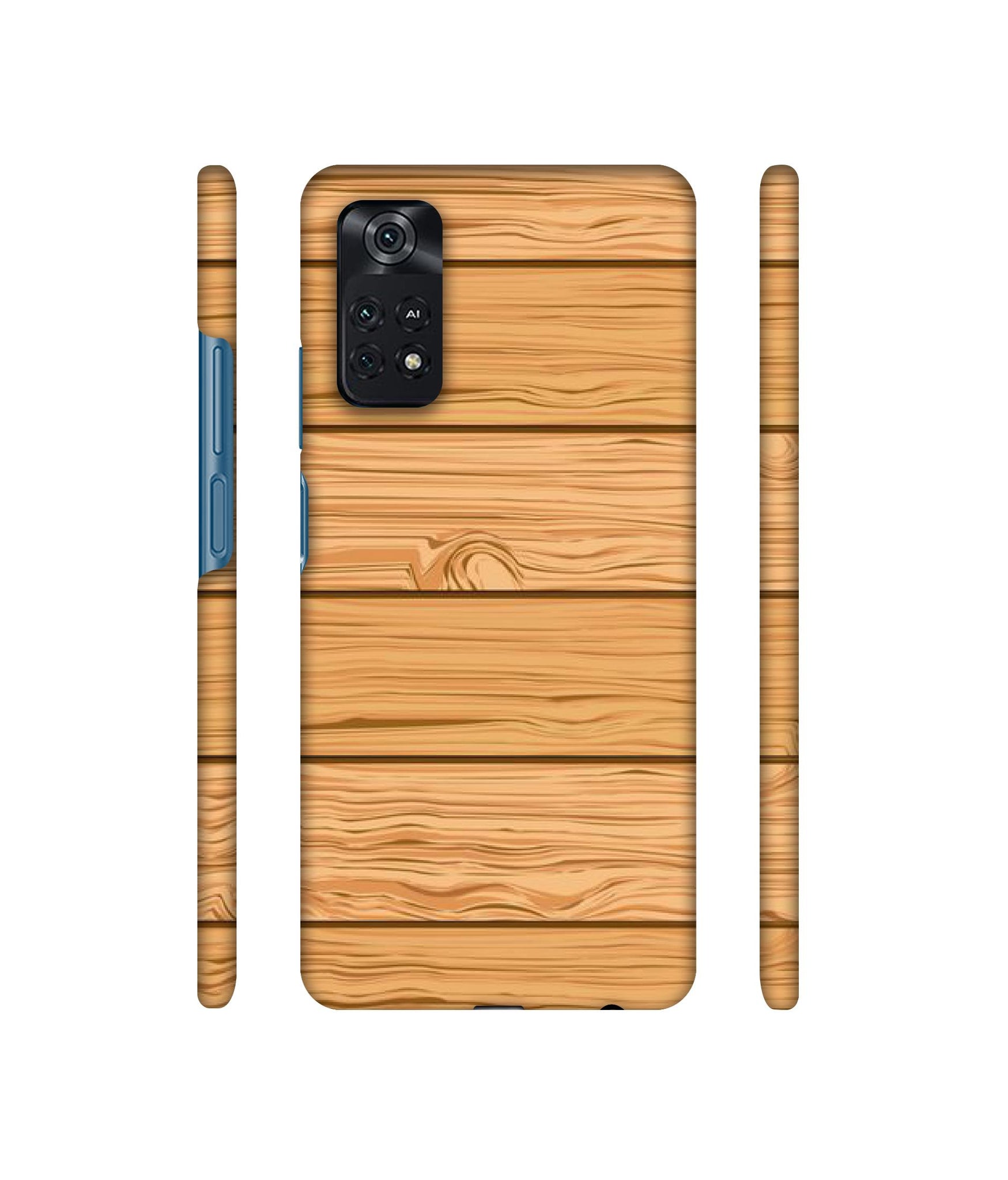 Wooden Texture Pattern Designer Hard Back Cover for Mi Poco M4 Pro 4G