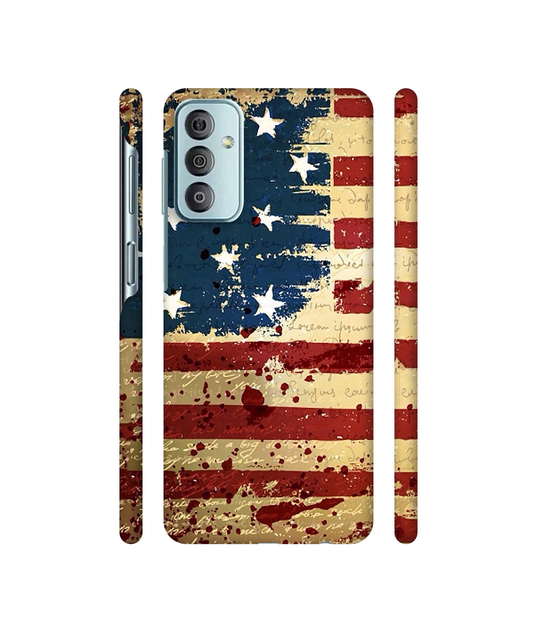 Colorful USA Flag Designer Hard Back Cover for Samsung Galaxy F23 5G