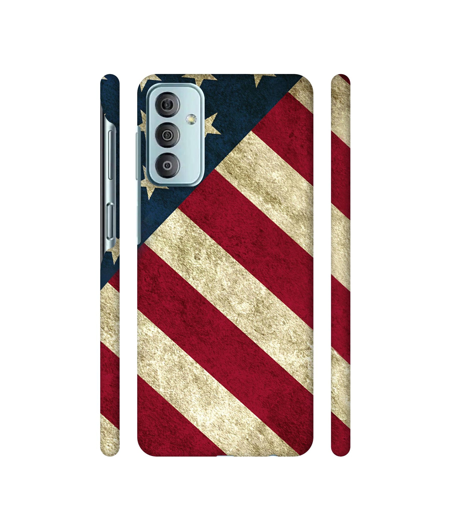 USA Flag Designer Hard Back Cover for Samsung Galaxy F23 5G