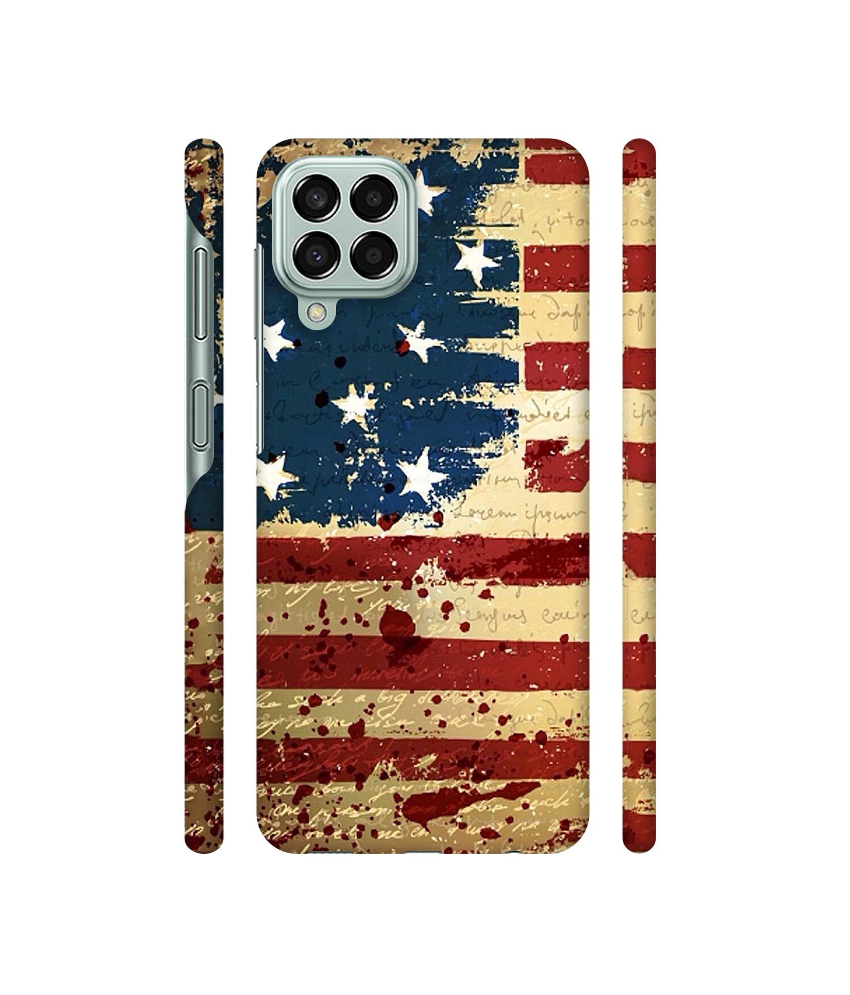 Colorful USA Flag Designer Hard Back Cover for Samsung Galaxy M33 5G