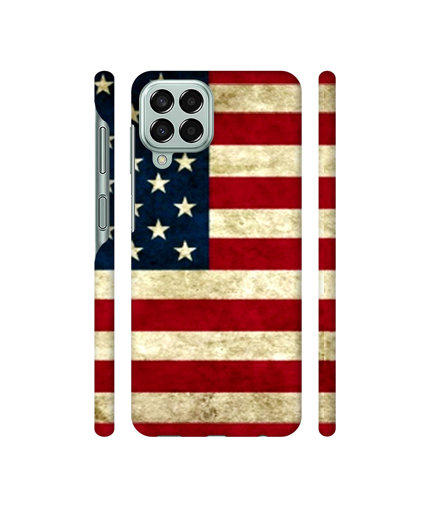 Multicoloured USA Flag Designer Hard Back Cover for Samsung Galaxy M33 5G
