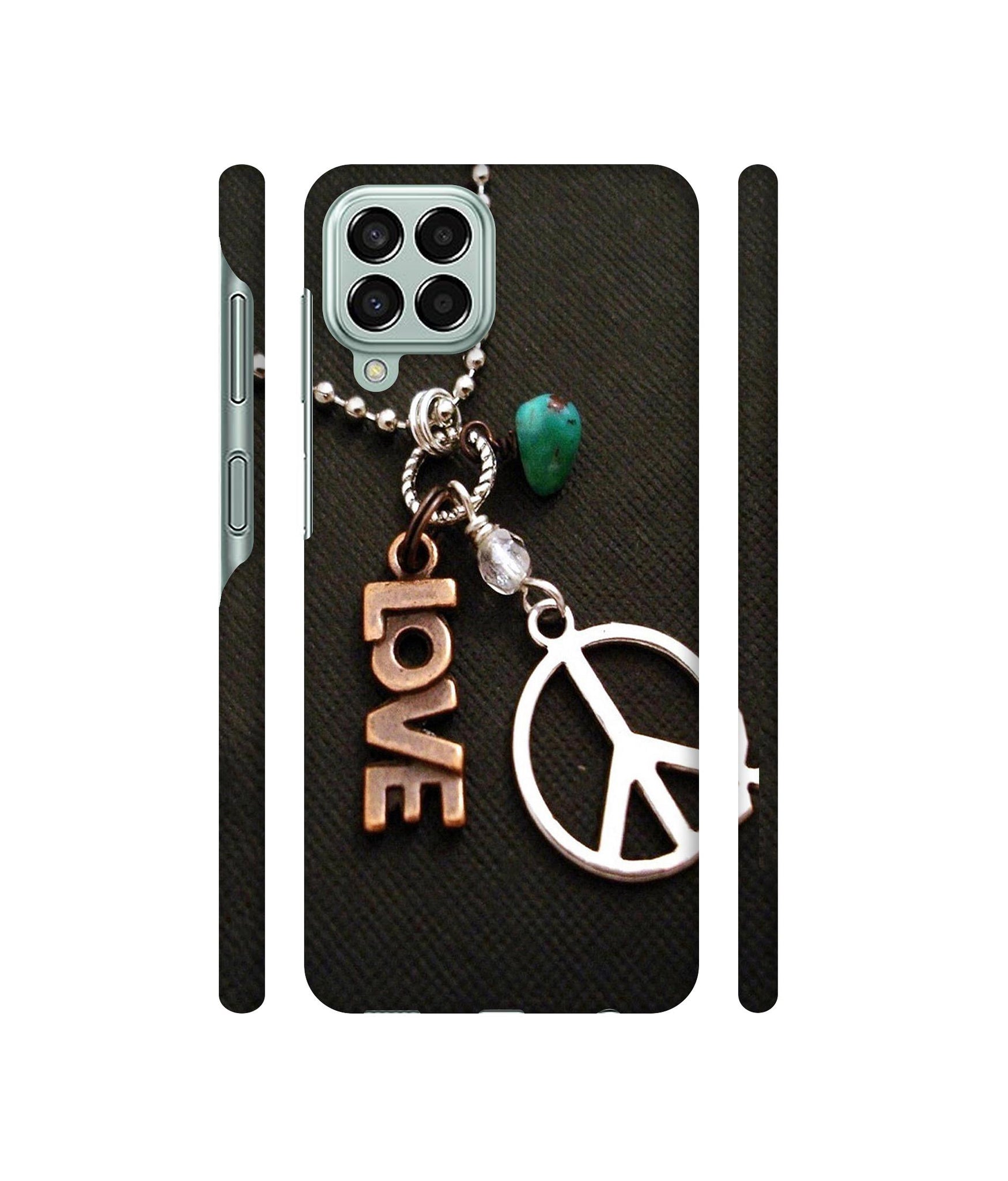 Love and Peace Designer Hard Back Cover for Samsung Galaxy M33 5G